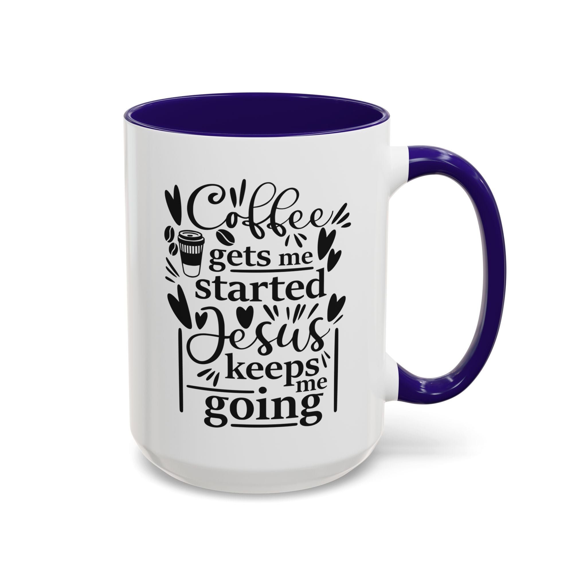 Faithful Morning Mug, Christian Coffee Cup, Religious Tea Mug, Jesus and Coffee Drinkware, Colorful Ceramic Mug