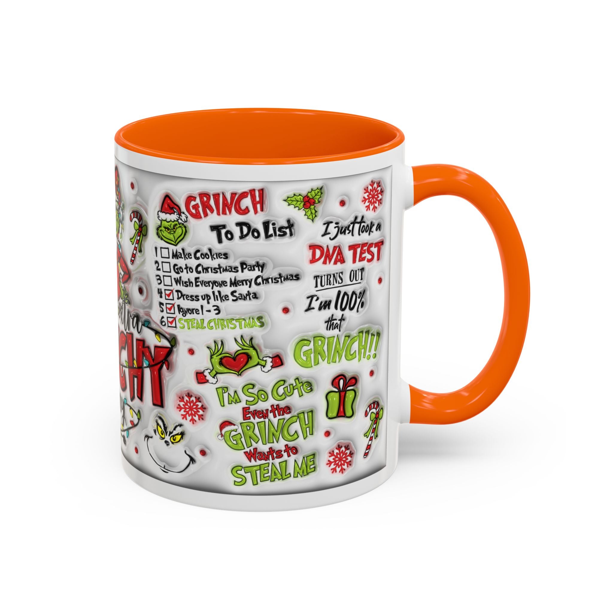 Grinchy Holiday Coffee Mug — "Feeling Extra Grinchy Today" Accent Mug (11/15oz)