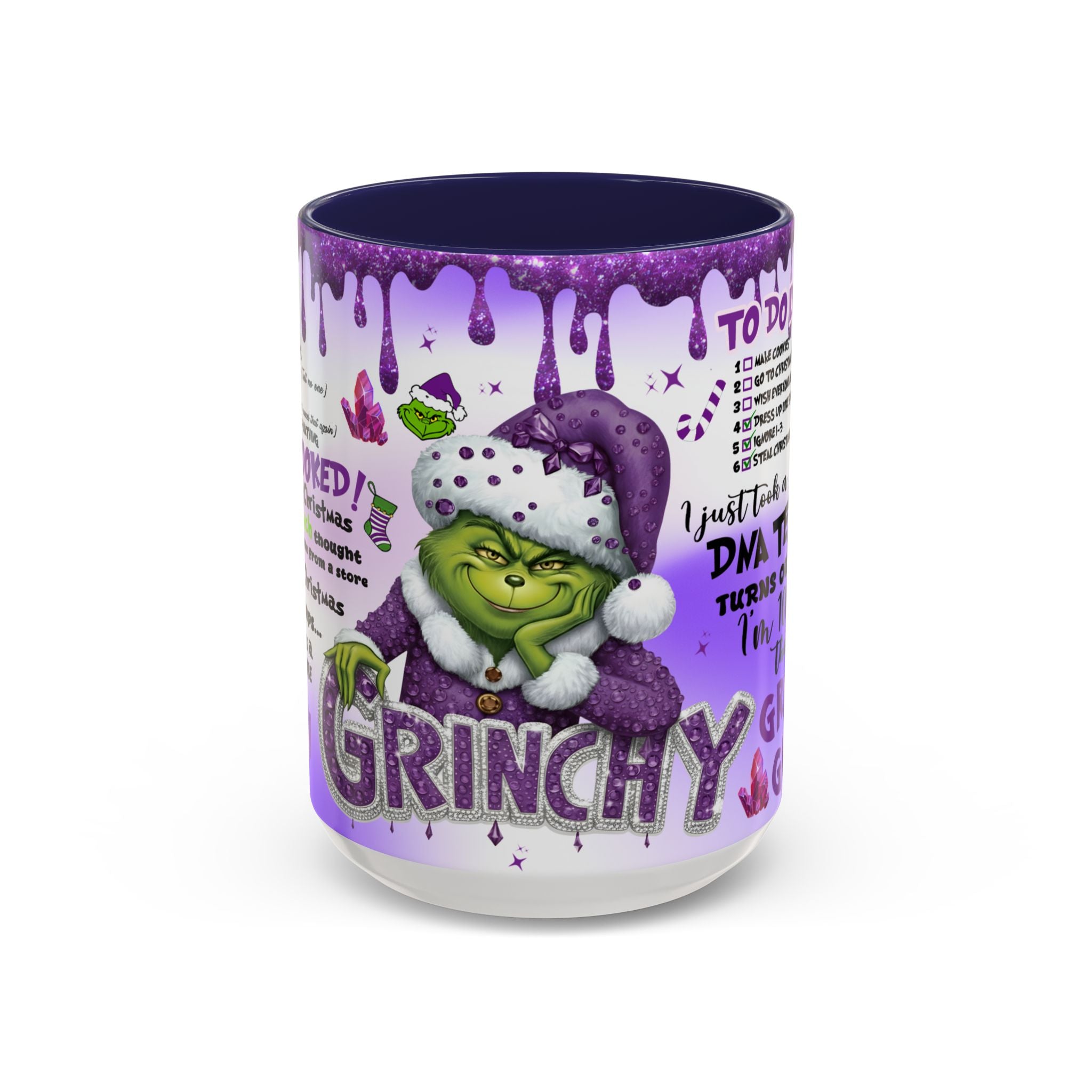 Grinchy Coffee Mug - Fun Holiday Mug, Christmas Gift, Office Decor, Grinch Lovers, DNA Test Humor