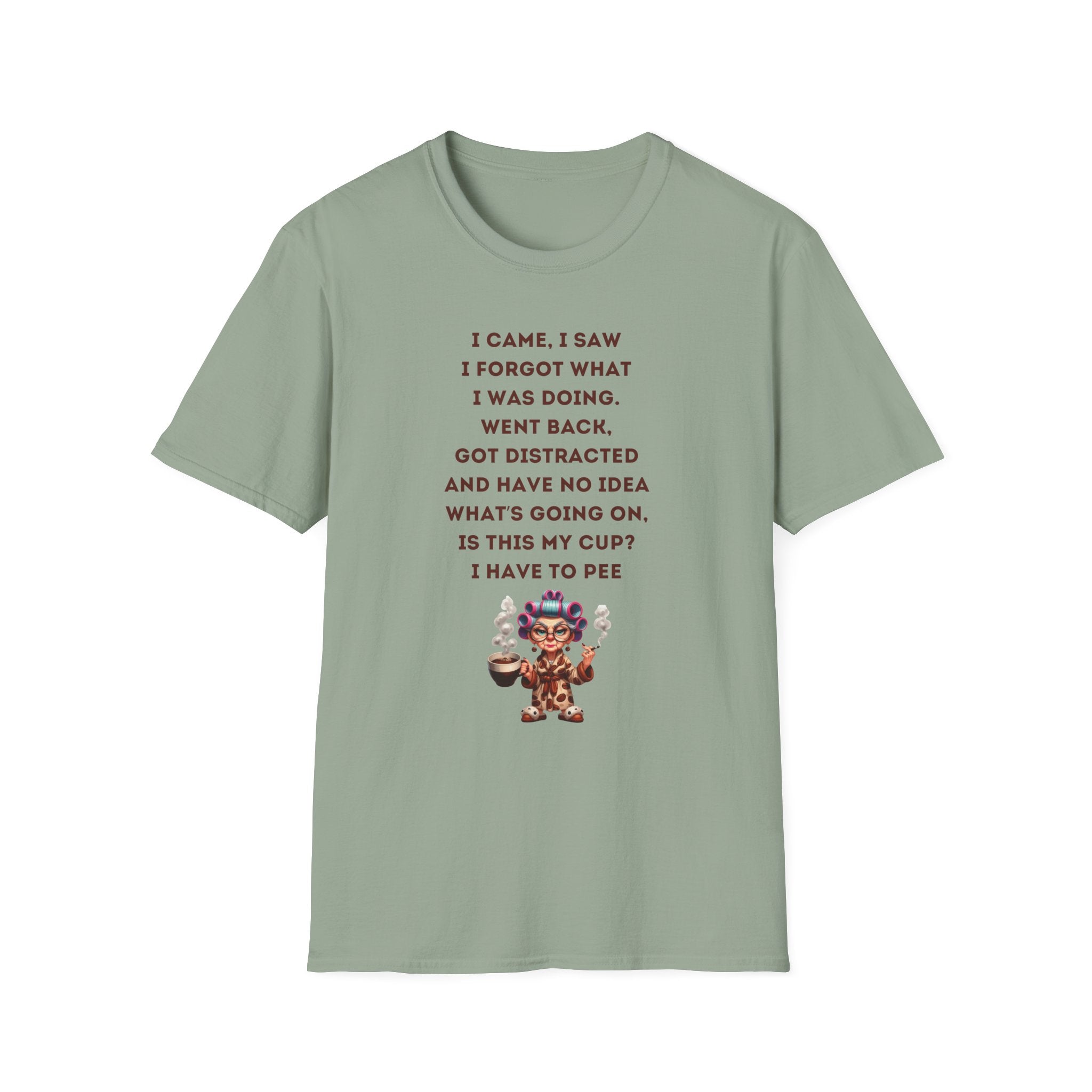 Funny Coffee Memory Poem T-Shirt | Cute Character Holding Coffee