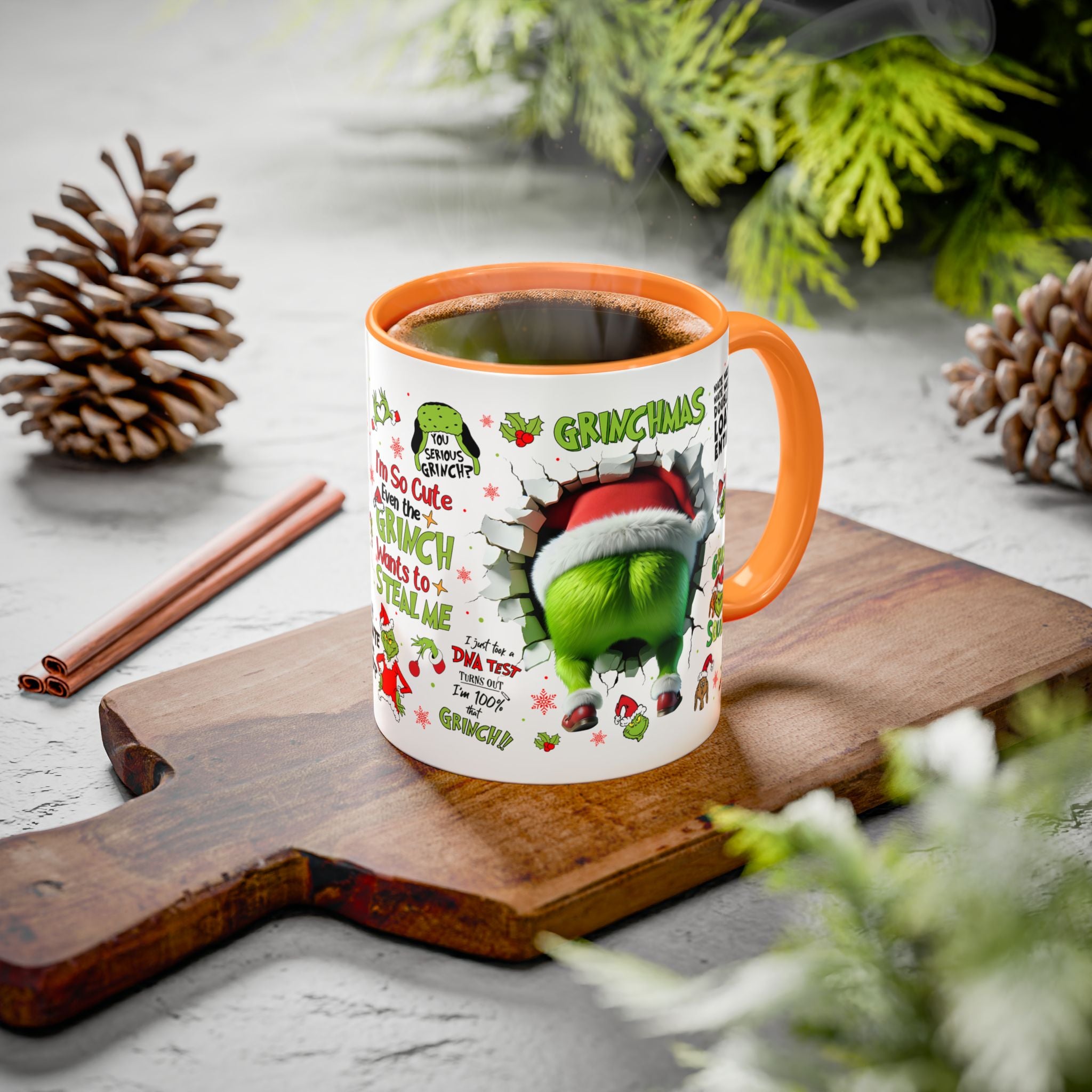 Colorful Grinch Mugs for Holiday Cheer, Funny Coffee Cups, Christmas Gift, Grinch Lovers, Festive Kitchen Decor
