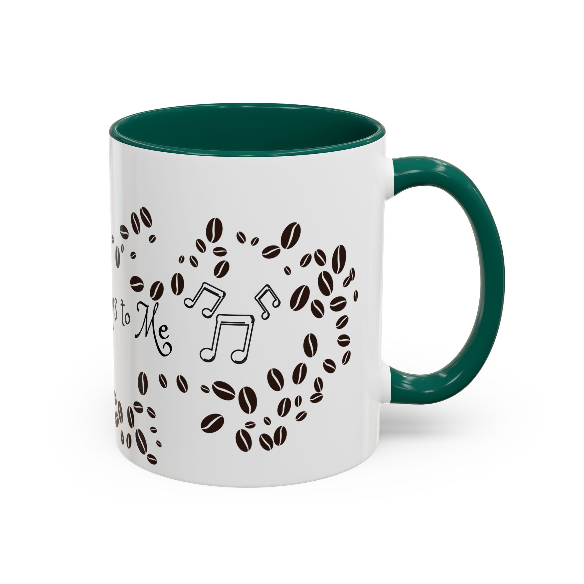 Coffee Sings to Me Mug — 11oz/15oz Ceramic Coffee Bean Music Mug