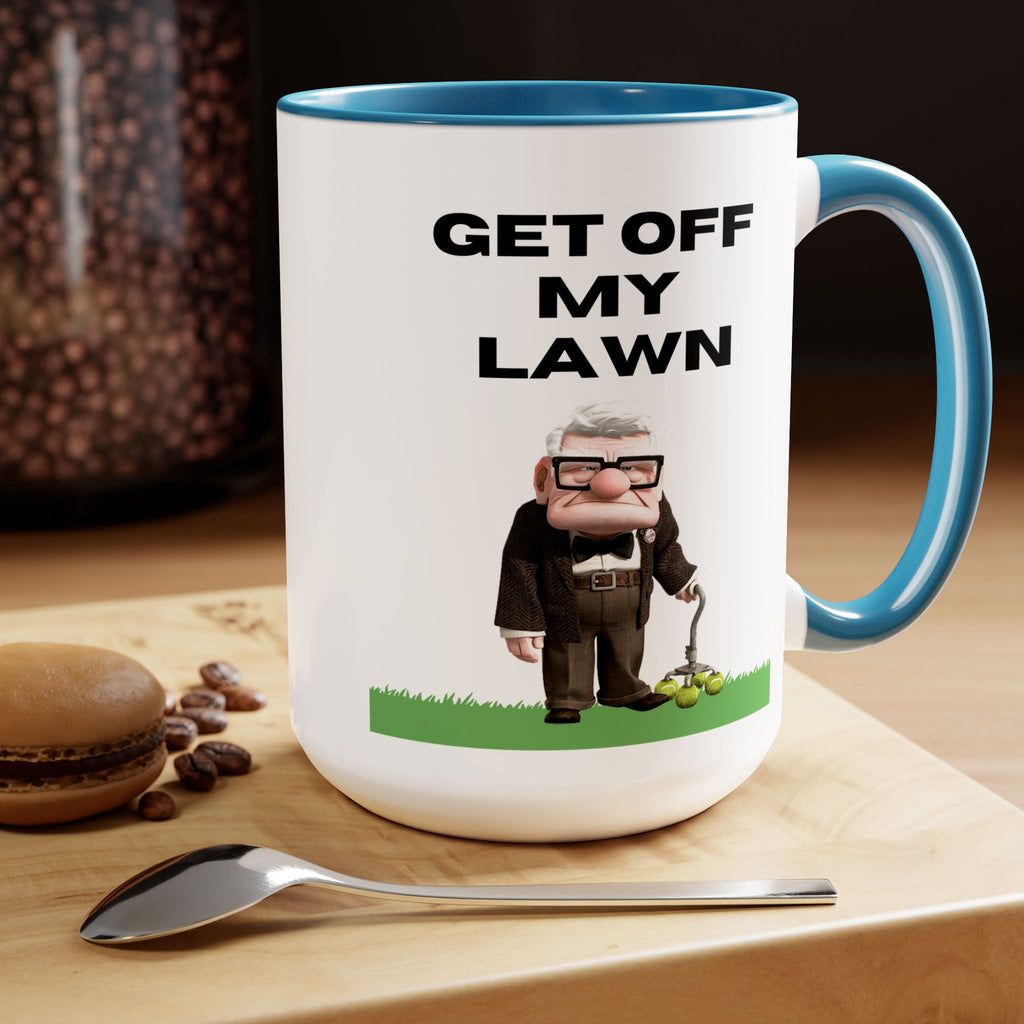 Get Off My Lawn Two-Tone Coffee Mugs, 15oz