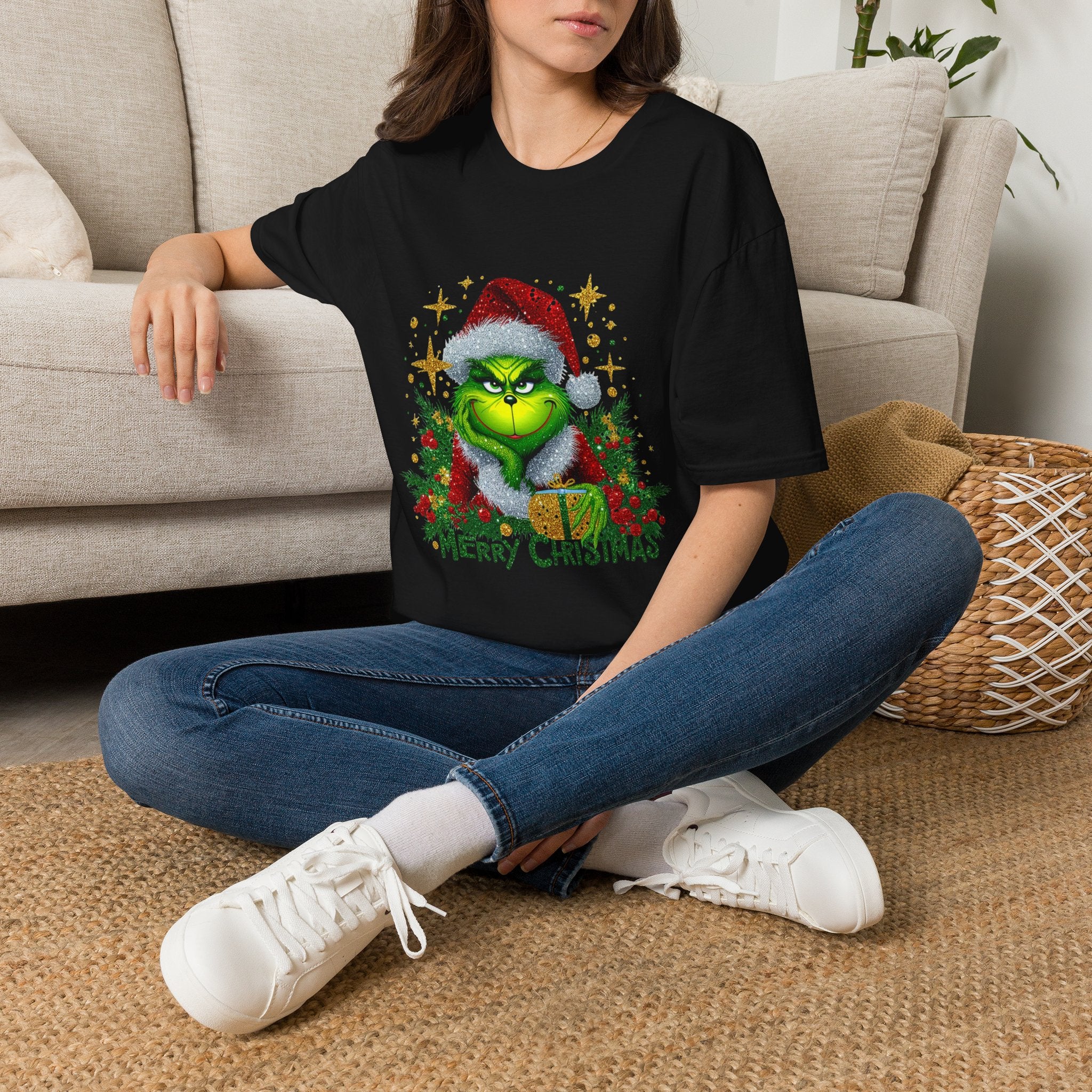 Grinch Christmas T-Shirt | Unisex Softstyle Tee | Merry Christmas Tee | Holiday Gift | Festive Apparel | Cute Grinch Shirt | Xmas Fashion