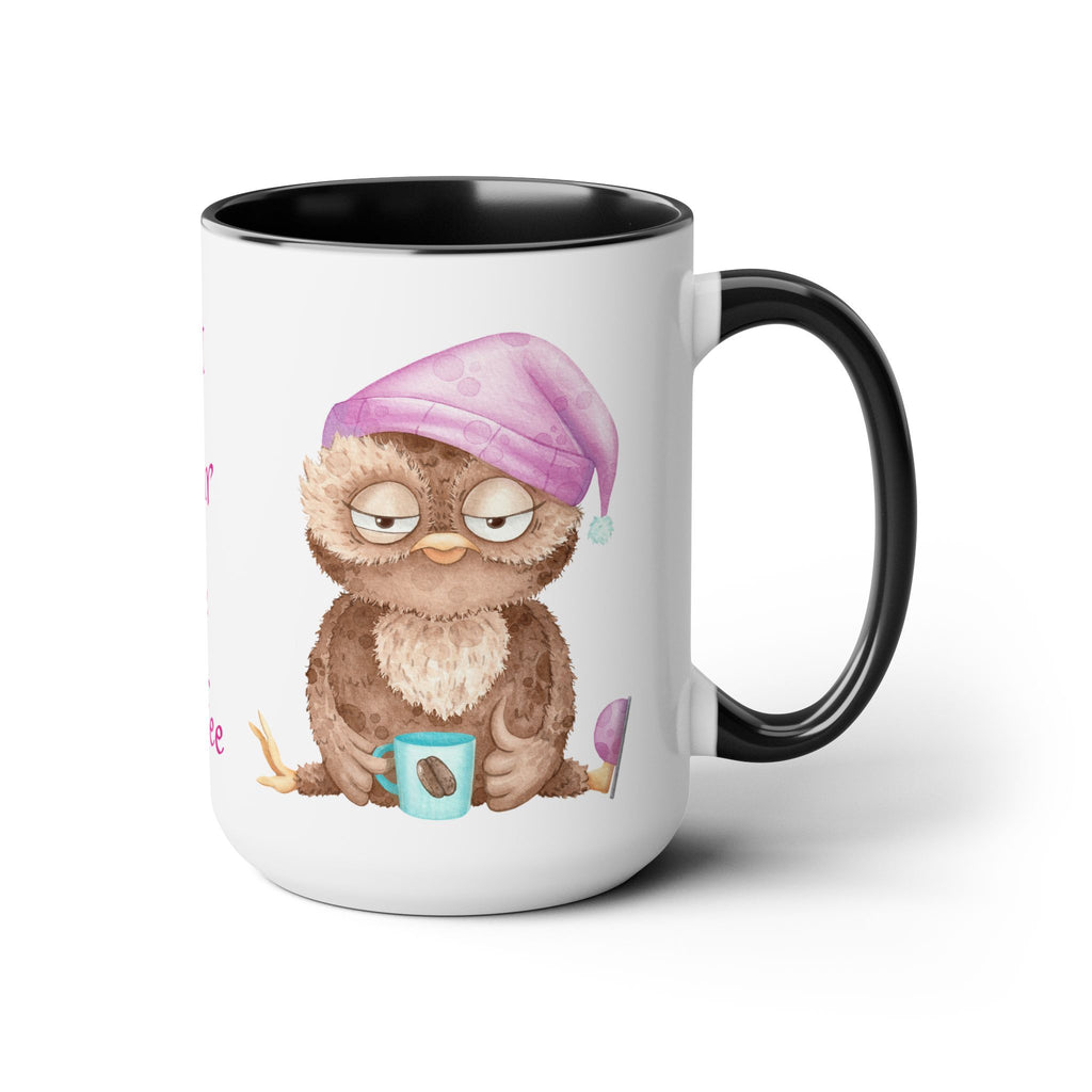 Just Pour The Coffee - Two-Tone Coffee Mugs, 15oz
