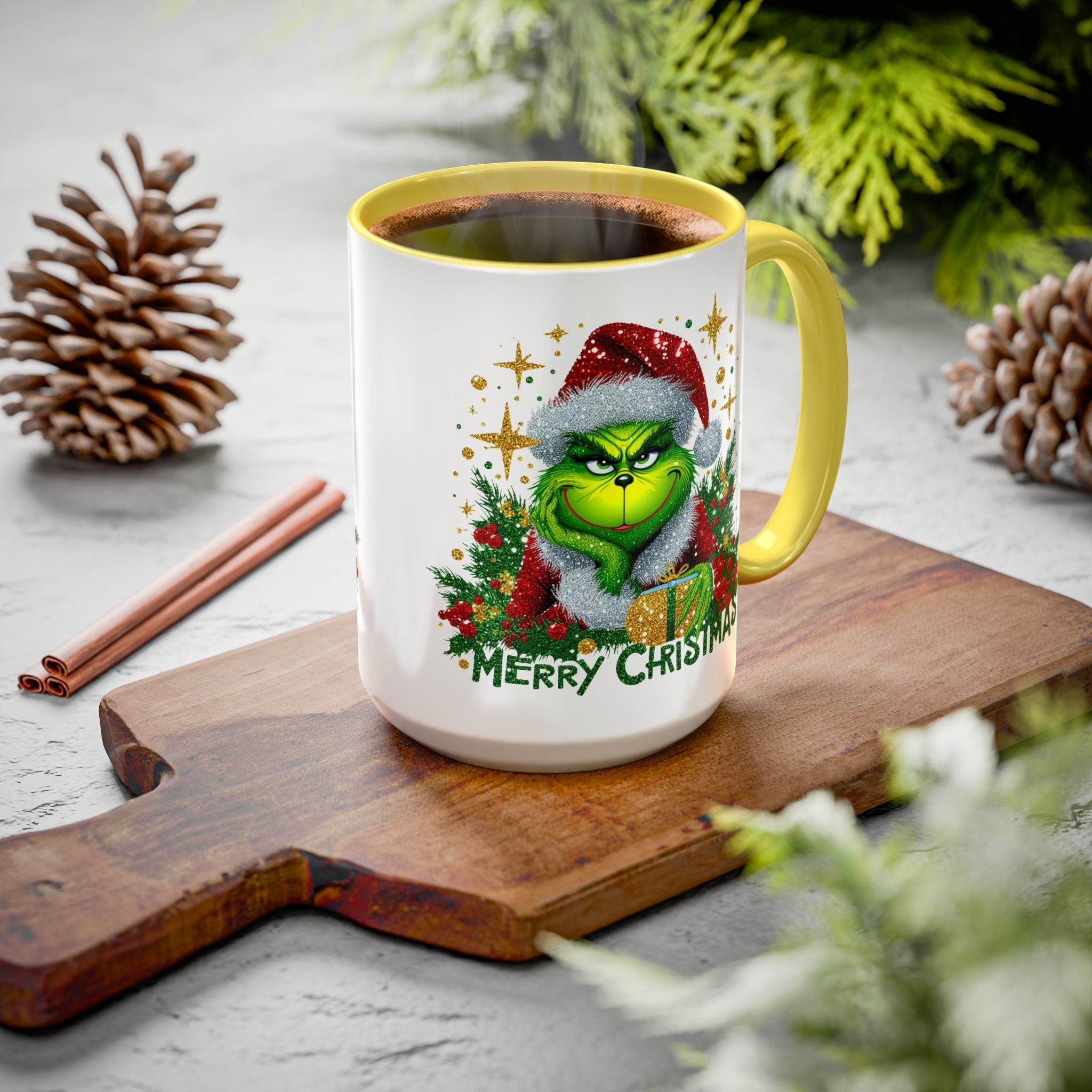 Grinchy Christmas Mug - 11oz & 15oz, Holiday Gift, Festive Beverage Cup, Winter Decorations, Fun Coffee Mug, Grinch Lover Gift