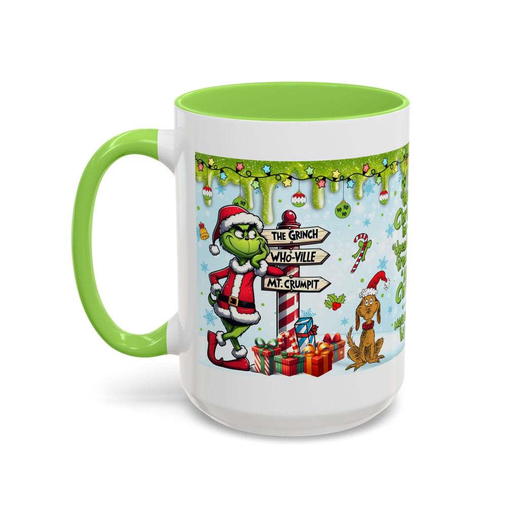Grinch Christmas Mug | Colorful 11oz 15oz Ceramic Coffee Cup