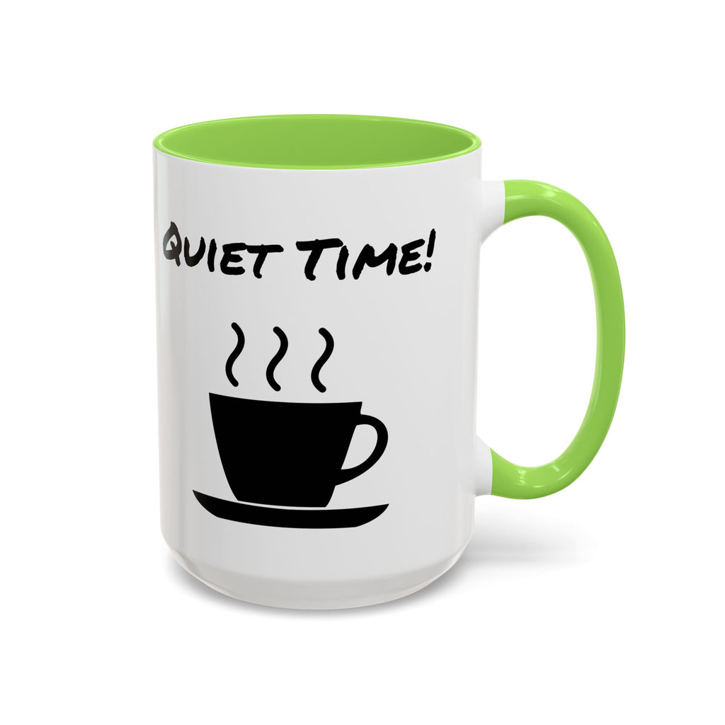 Quiet Time Coffee Mug — Black Accent 11oz/15oz