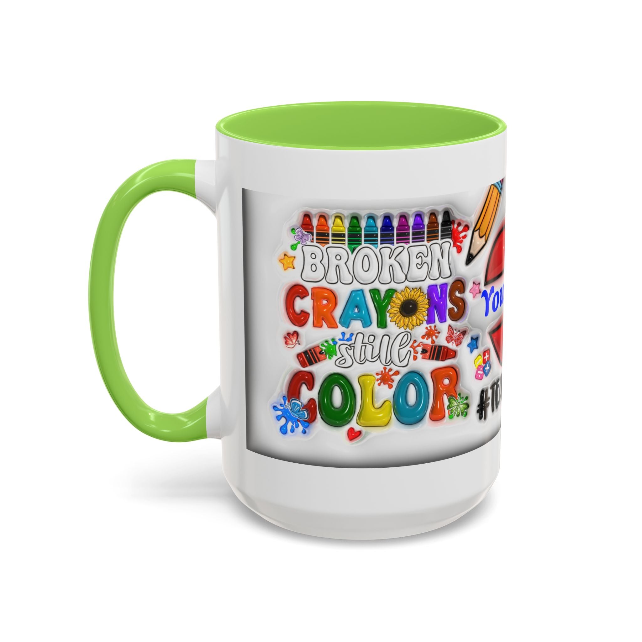 Personalized Teacher Mugs | Colorful 11oz & 15oz Coffee Cups | Fun Gift for Educators | Back to School | Teacher Appreciation
