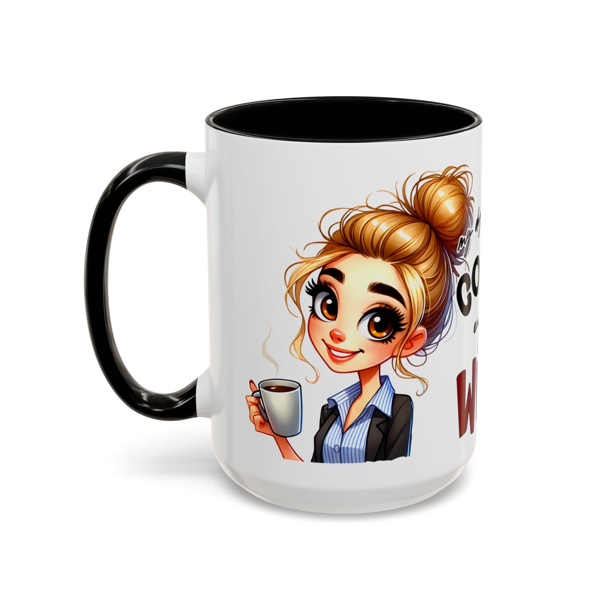My Day Starts With Coffee and Ends With Wine Mug | Accent Coffee Mug