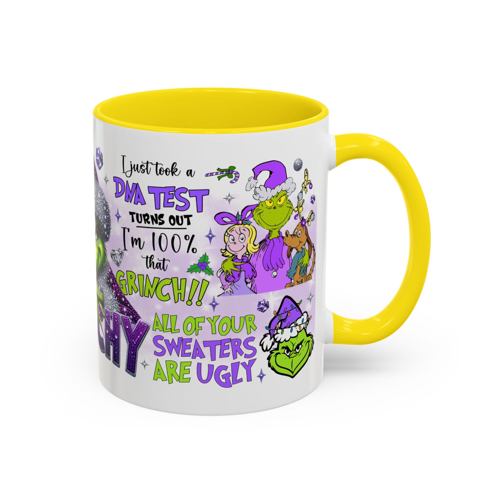 Grinchy Accent Coffee Mug - Fun Holiday Gift, Christmas Decor, Grinch Fan Merchandise, Unique Coffee Cup, Holiday Humor