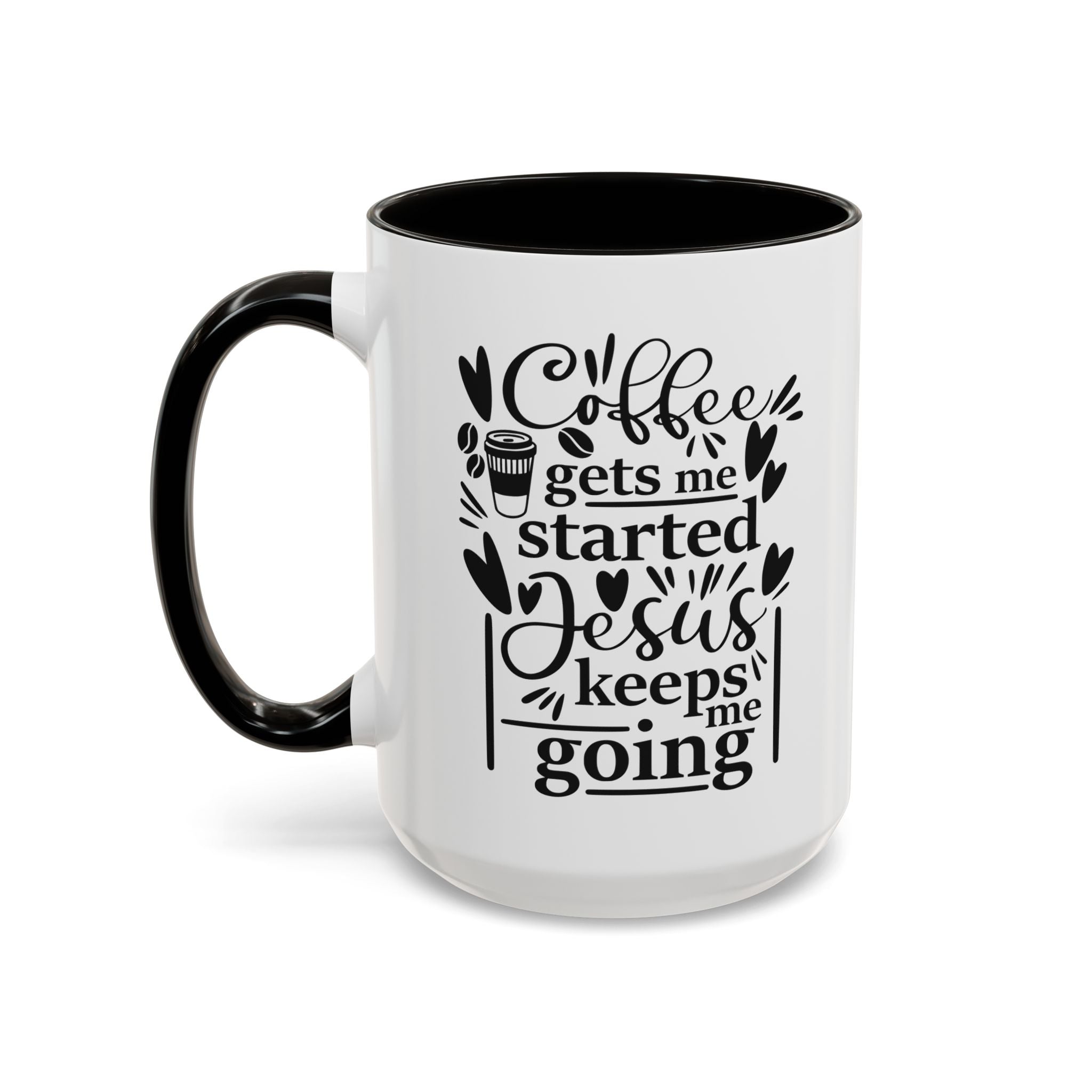 Faithful Morning Mug, Christian Coffee Cup, Religious Tea Mug, Jesus and Coffee Drinkware, Colorful Ceramic Mug