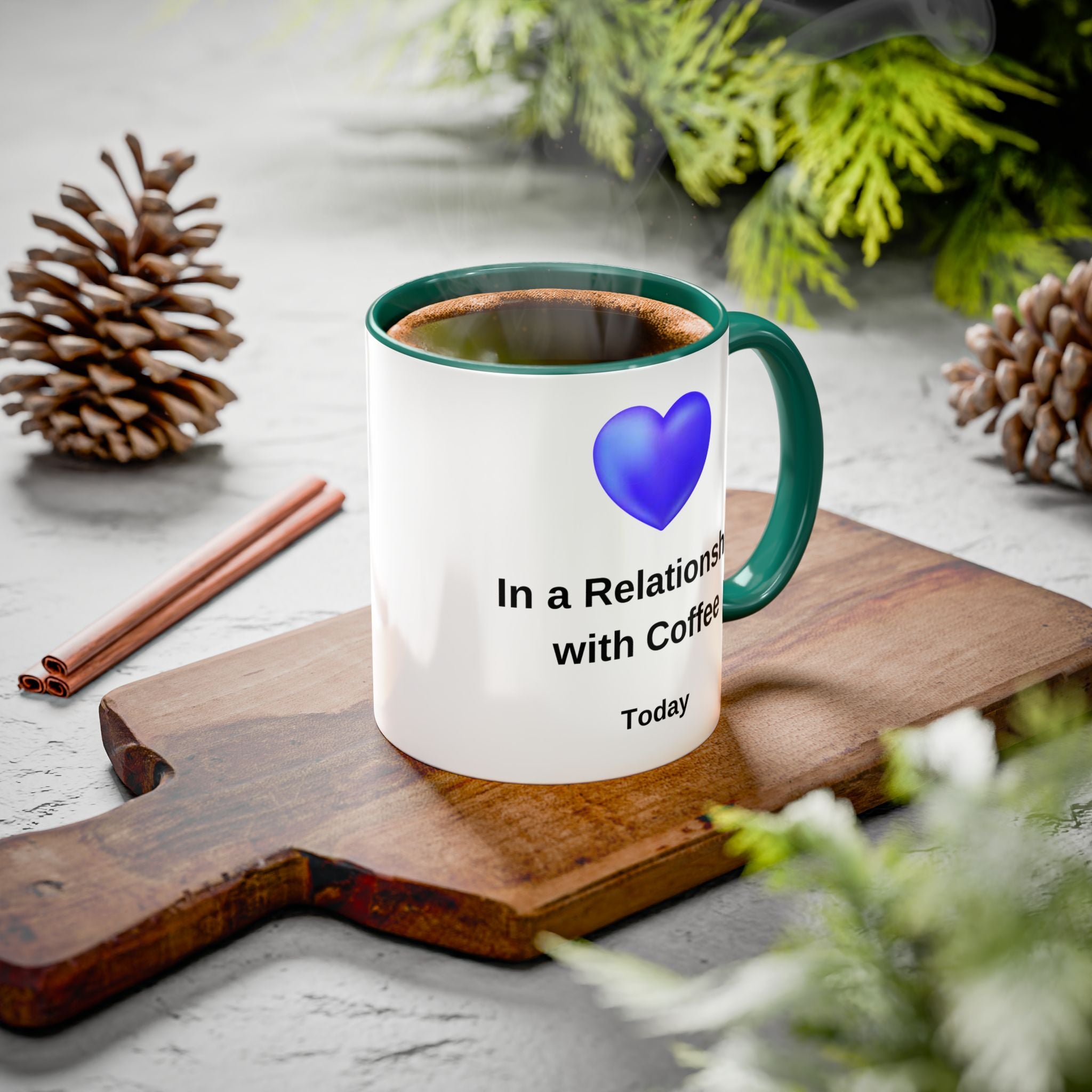 Coffee Lover Mug, Funny Coffee Cup Gift, Relationship with Coffee, Colorful Ceramic Mug, Coffee Addict Mug, Coffee Gift for Her, Coffee Mug