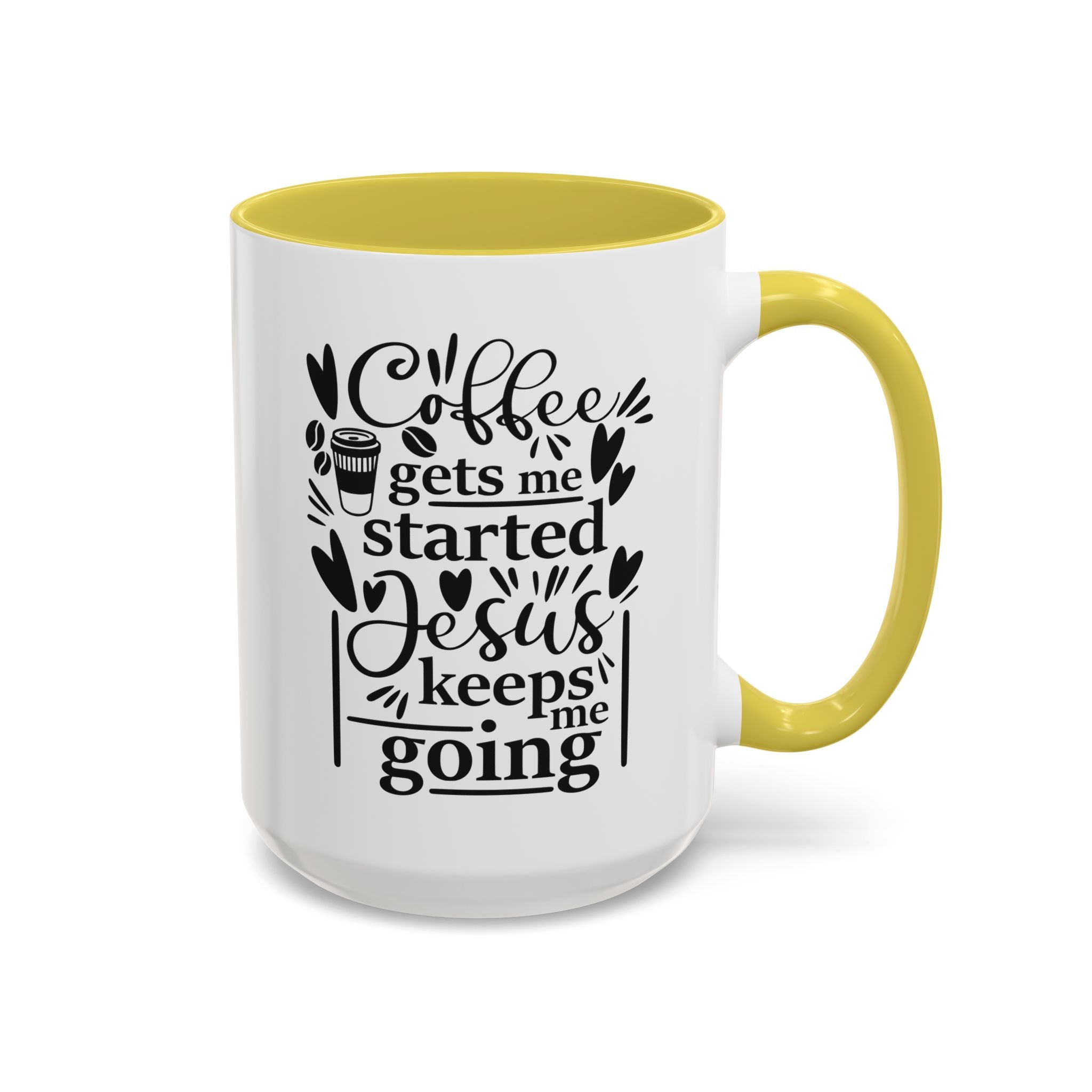 Faithful Morning Mug, Christian Coffee Cup, Religious Tea Mug, Jesus and Coffee Drinkware, Colorful Ceramic Mug