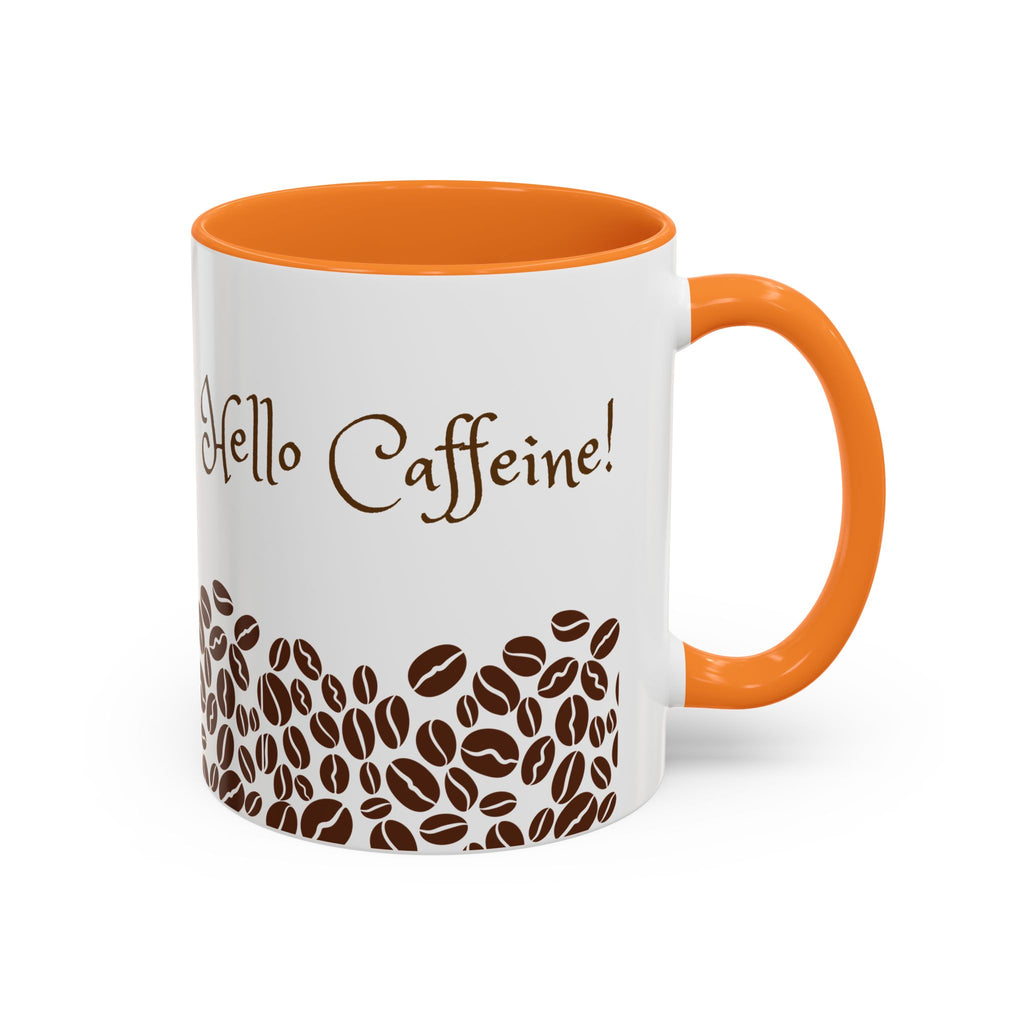 Hello Caffeine! Coffee Bean Ceramic Mug (11oz & 15oz)