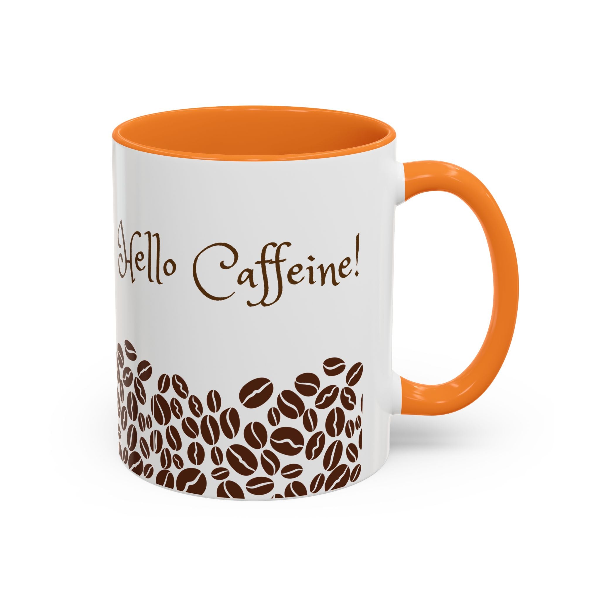 Hello Caffeine! Coffee Bean Ceramic Mug (11oz & 15oz)