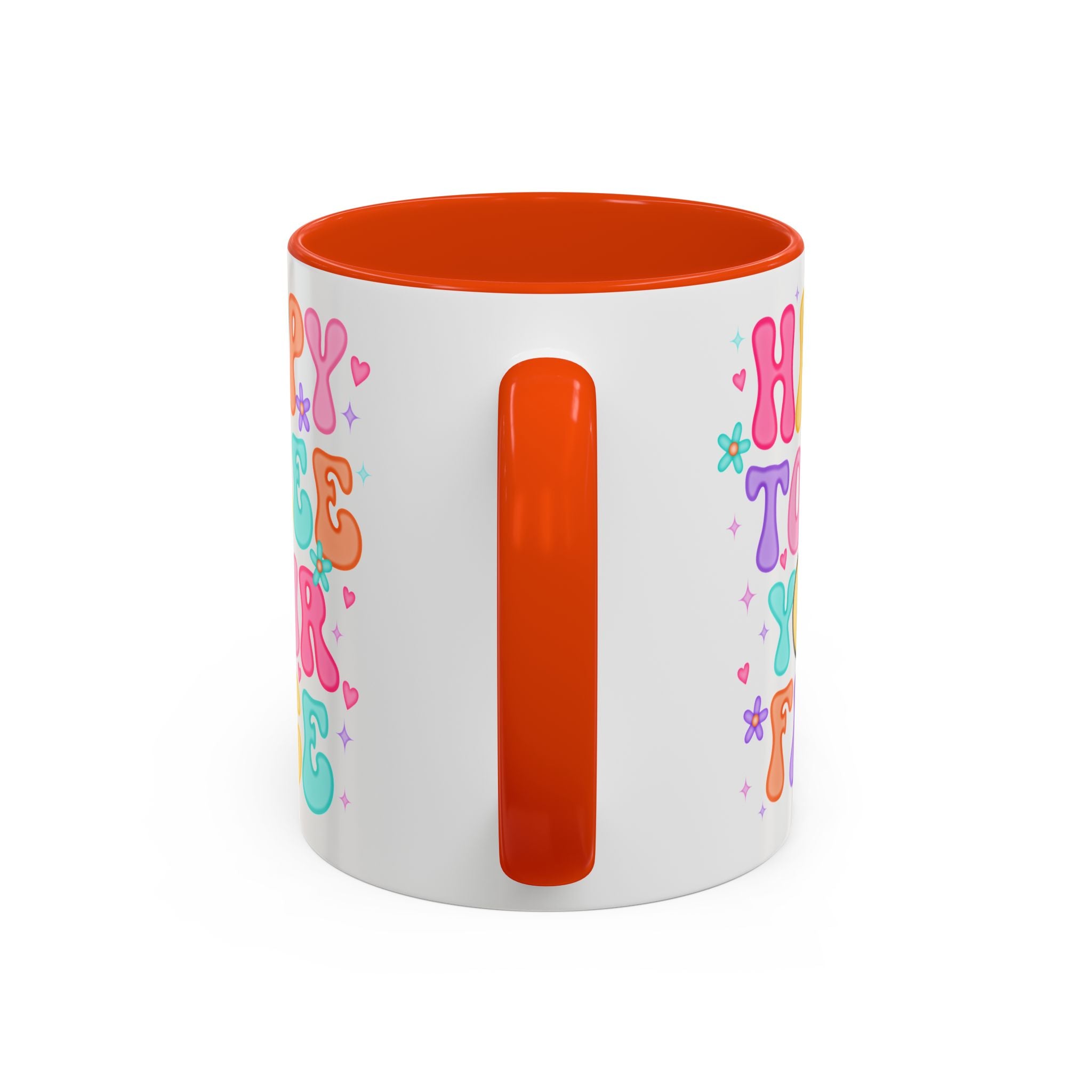 Happy To See Your Face Colorful Coffee Mug — Retro Smiley 11oz/15oz