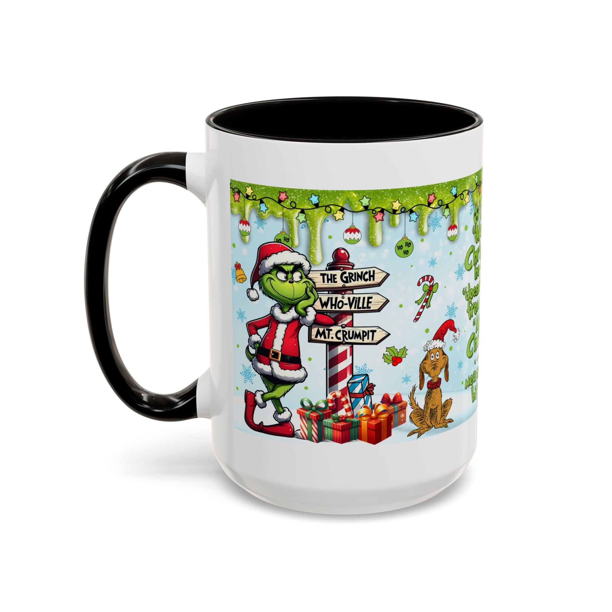Grinch Christmas Mug | Colorful 11oz 15oz Ceramic Coffee Cup