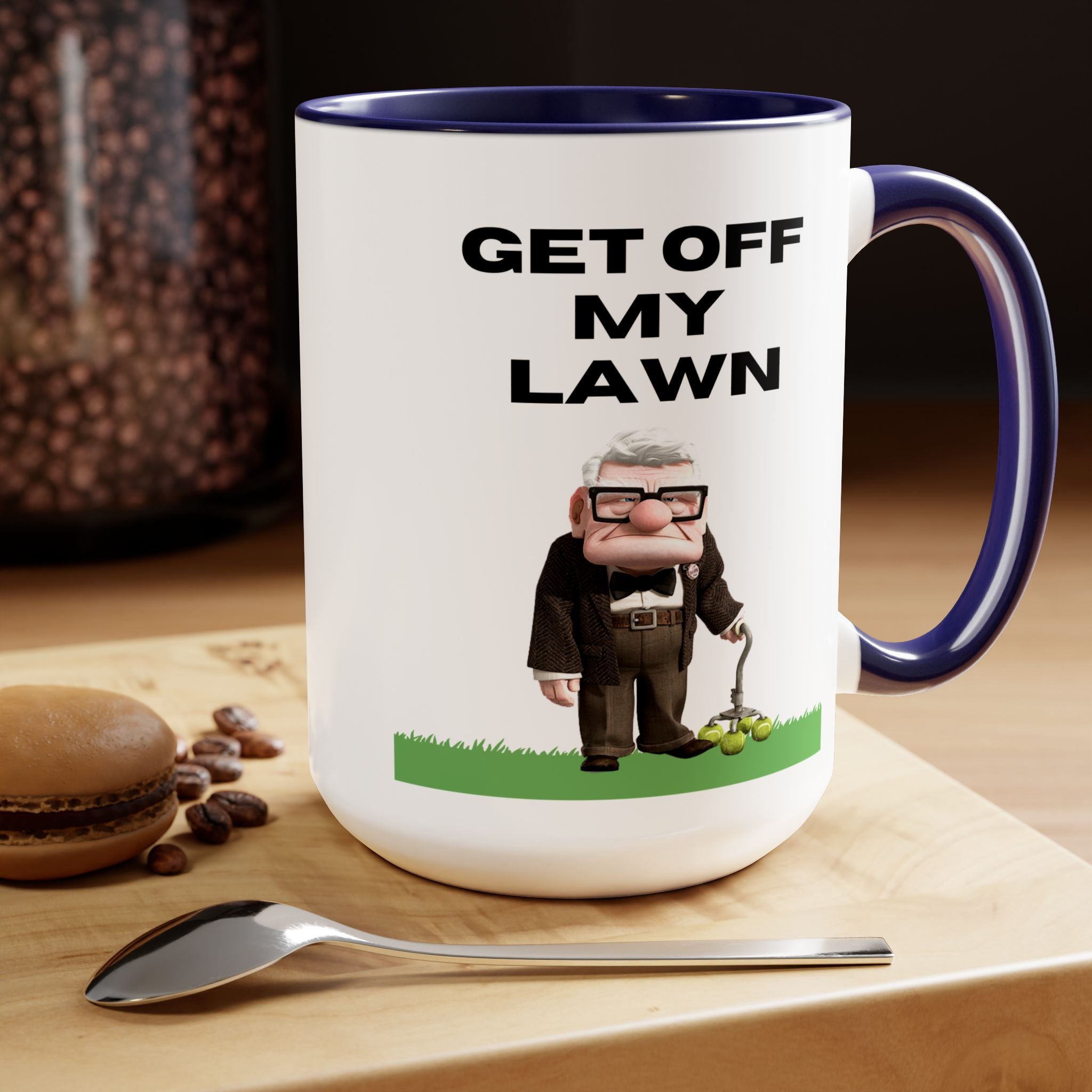 Get Off My Lawn Two-Tone Coffee Mugs, 15oz