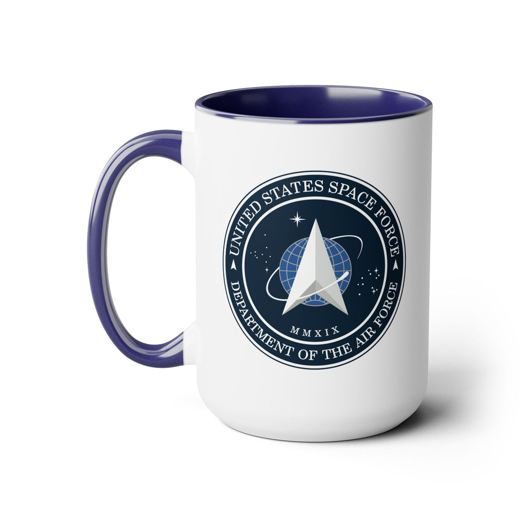 United States Space Force #SpaceForce Two-Tone Coffee Mugs, 15oz