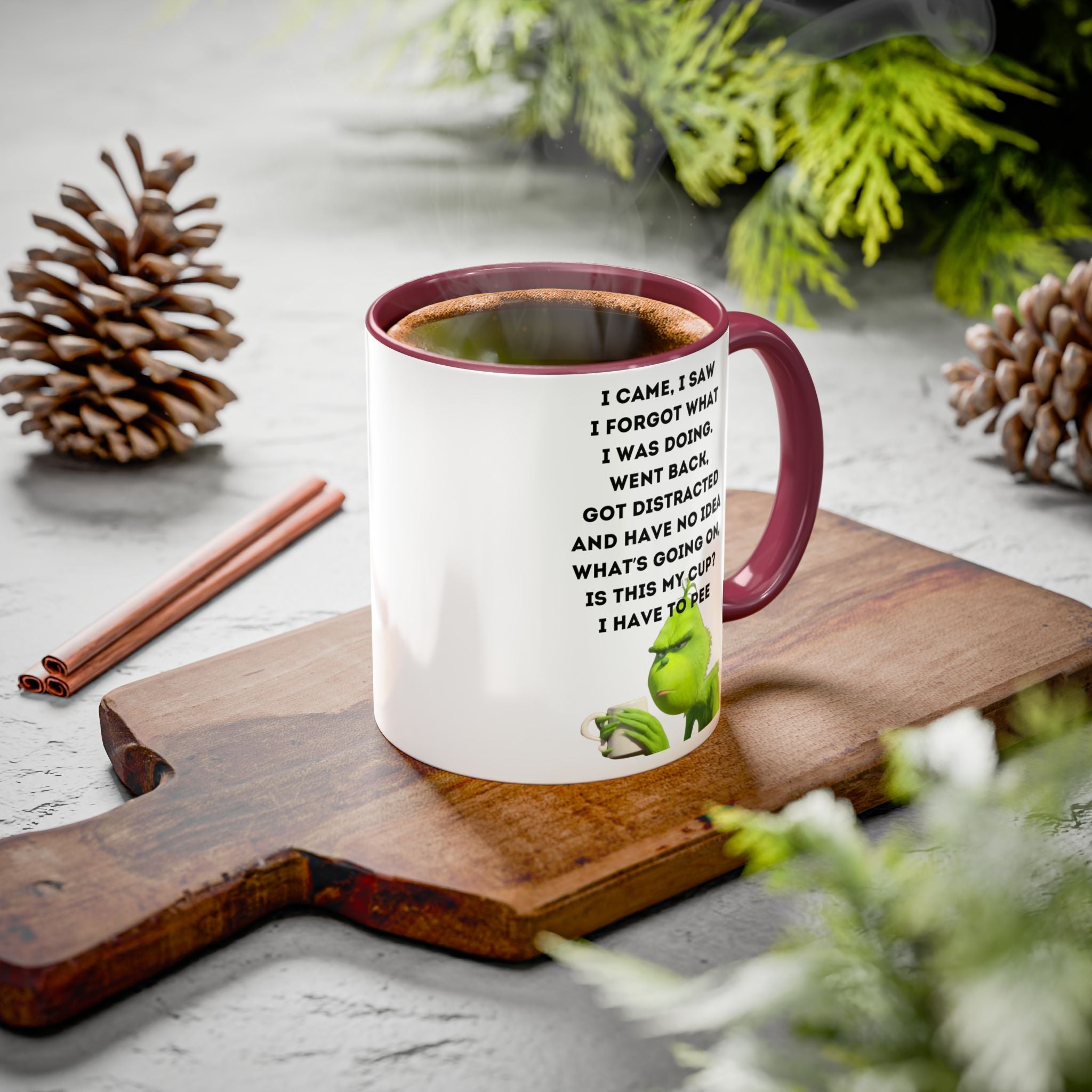 Colorful Grinch Coffee Mug, Fun Holiday Gift, Funny Tea Cup, Quirky Kitchen Decor, Grinch Fan Mug, Christmas Gift Idea