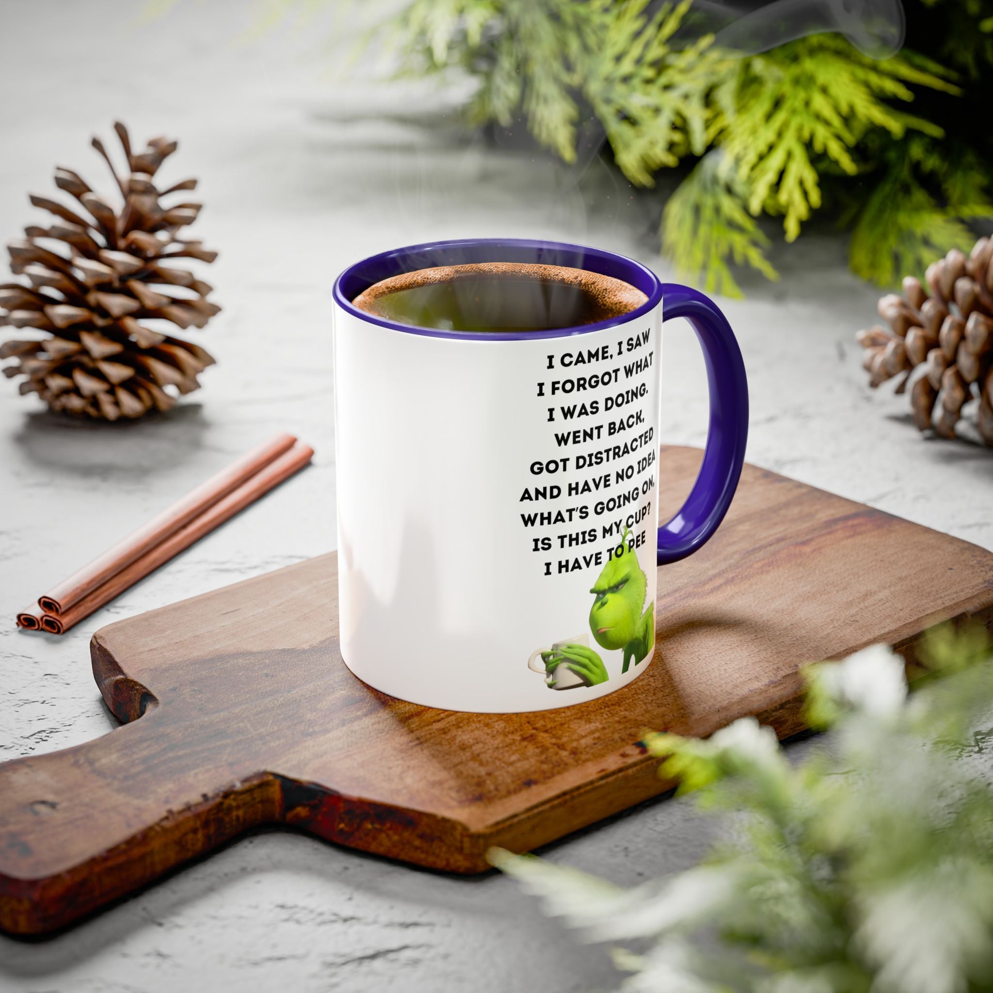 Colorful Grinch Coffee Mug, Fun Holiday Gift, Funny Tea Cup, Quirky Kitchen Decor, Grinch Fan Mug, Christmas Gift Idea