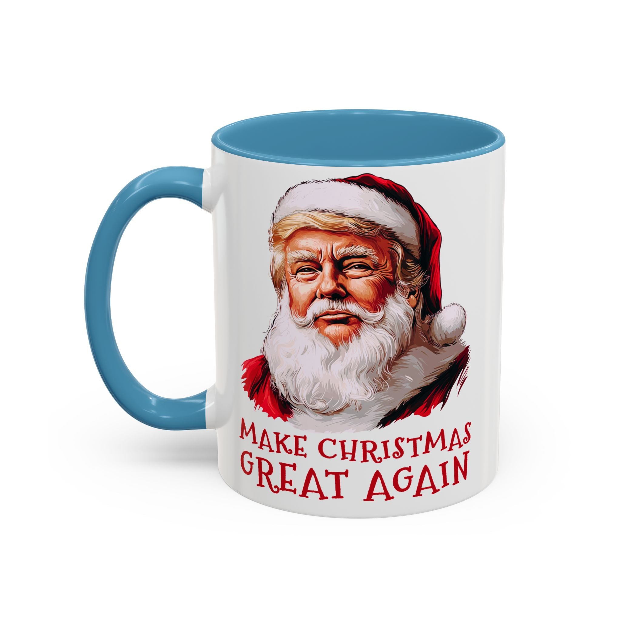 Santa Claus Trump Portrait Mug | Make Christmas Great Again, Holiday Coffee Mug