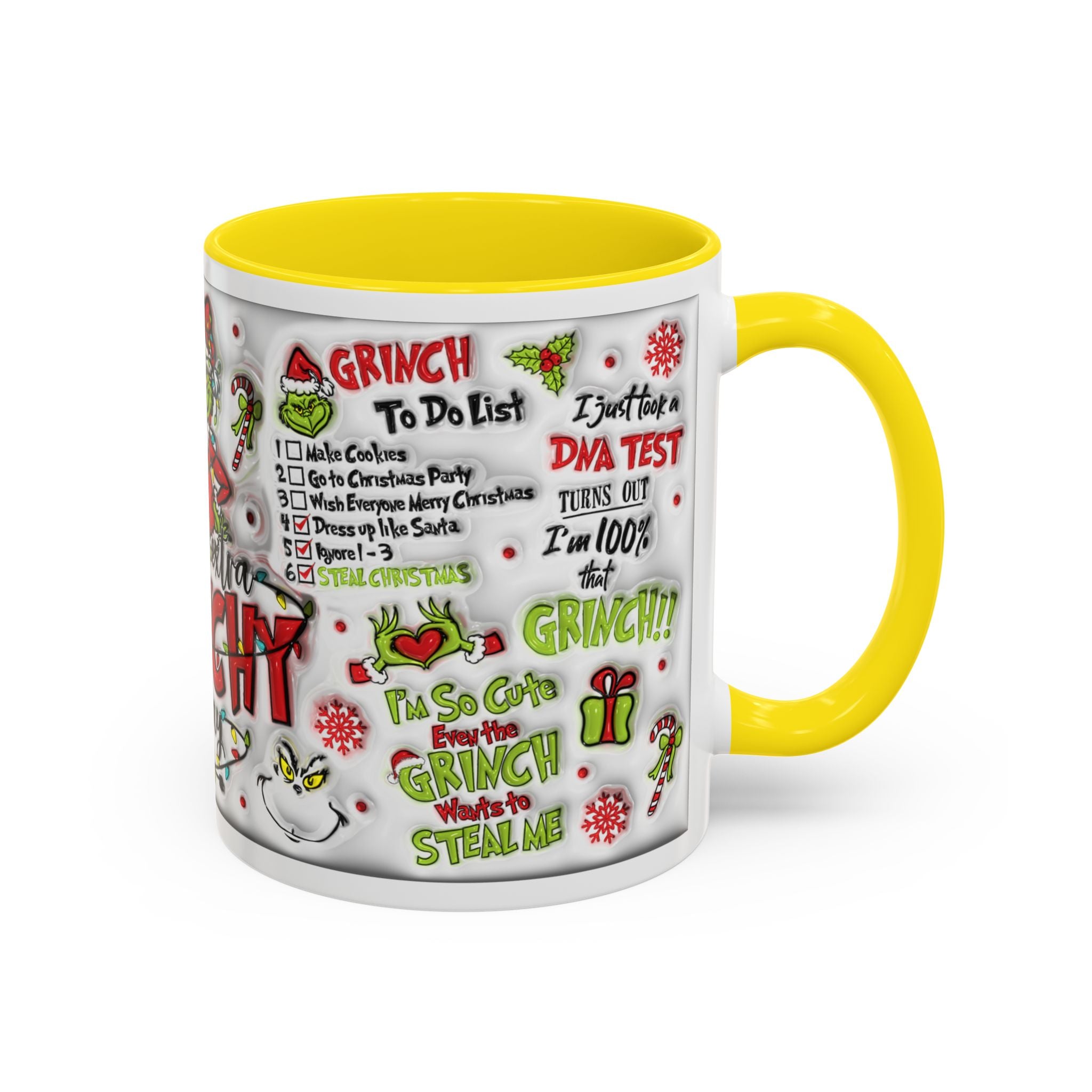 Grinchy Holiday Coffee Mug — "Feeling Extra Grinchy Today" Accent Mug (11/15oz)