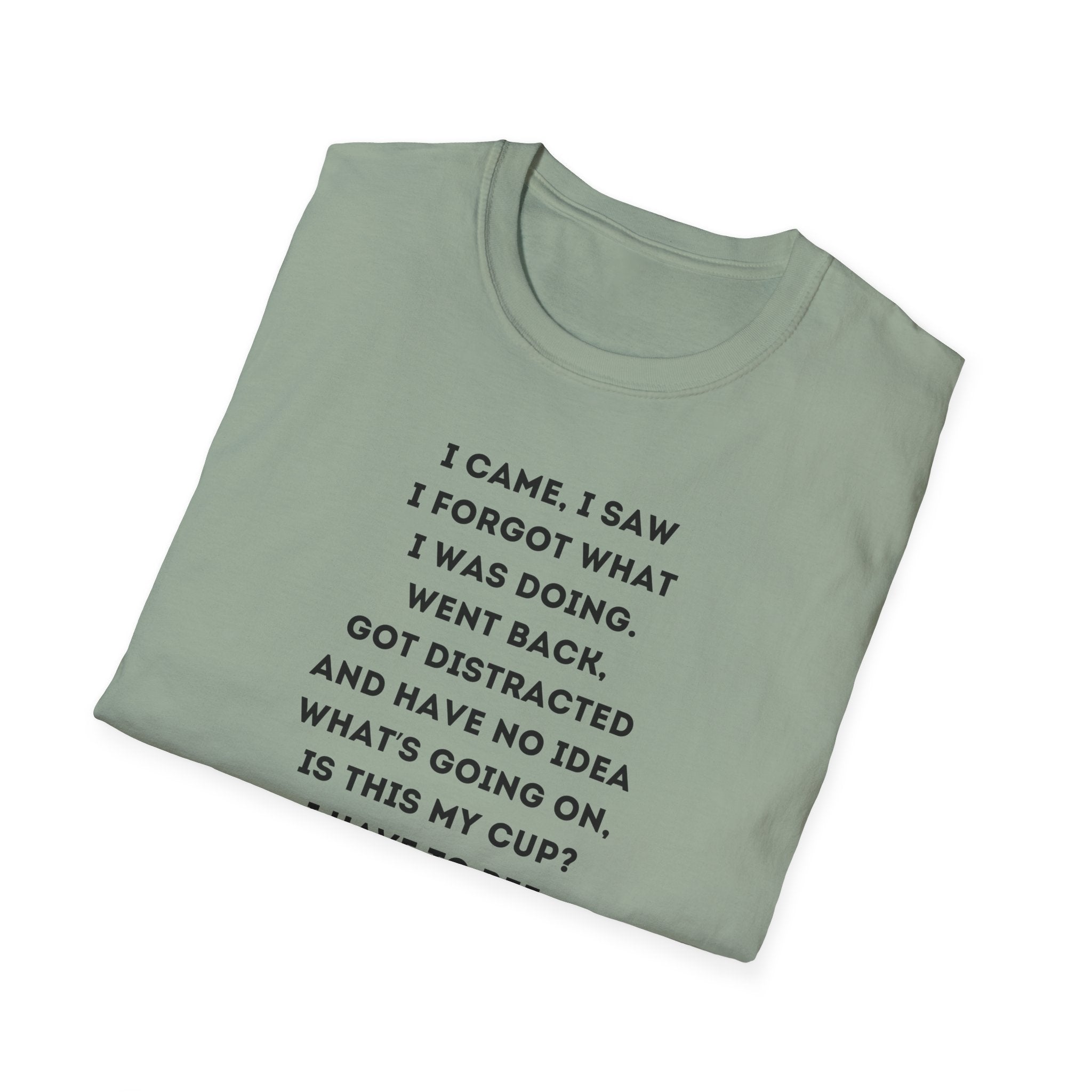 Forgetful Mini Character I Have To Pee T-Shirt | Funny Quote Tee