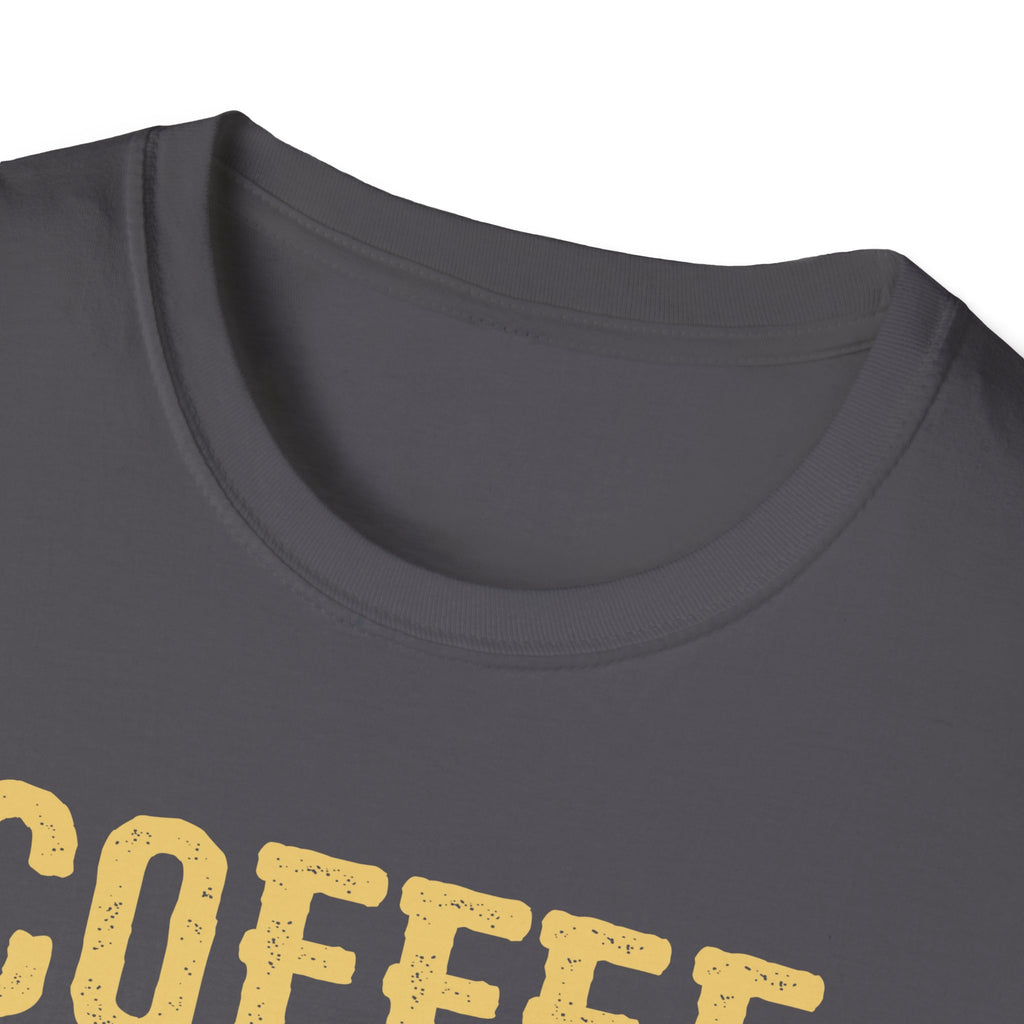 Coffee Because Murder Is Wrong T-Shirt | Black Cat Coffee Tee