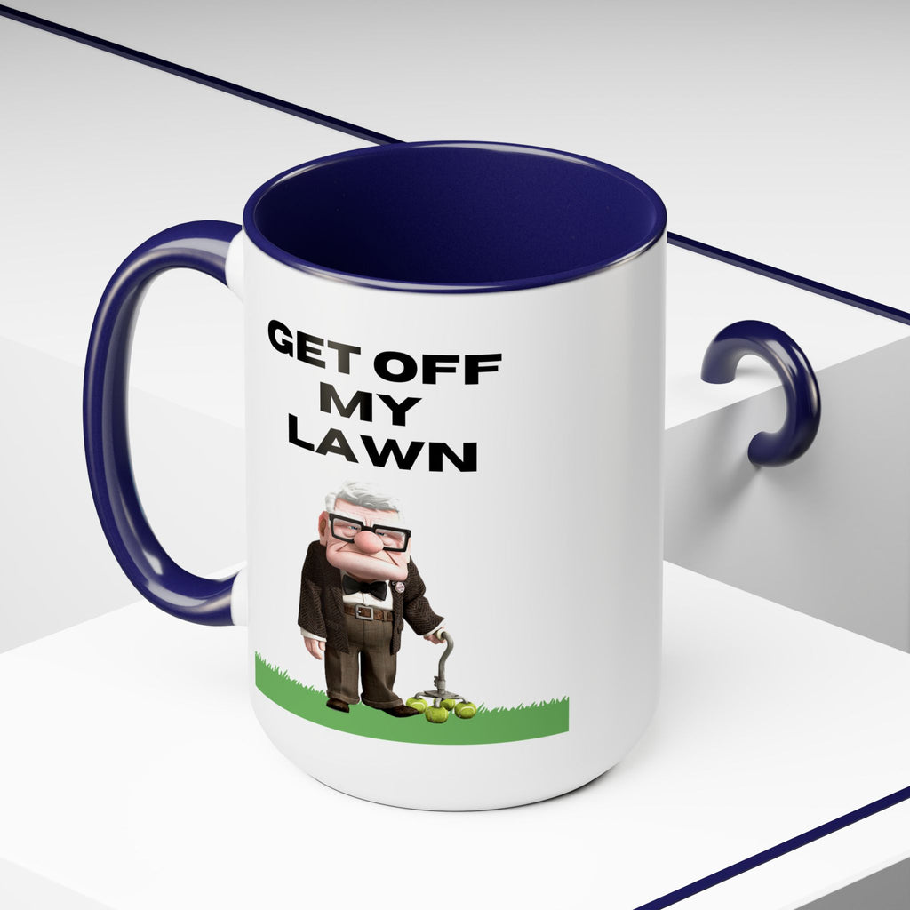 Get Off My Lawn Two-Tone Coffee Mugs, 15oz
