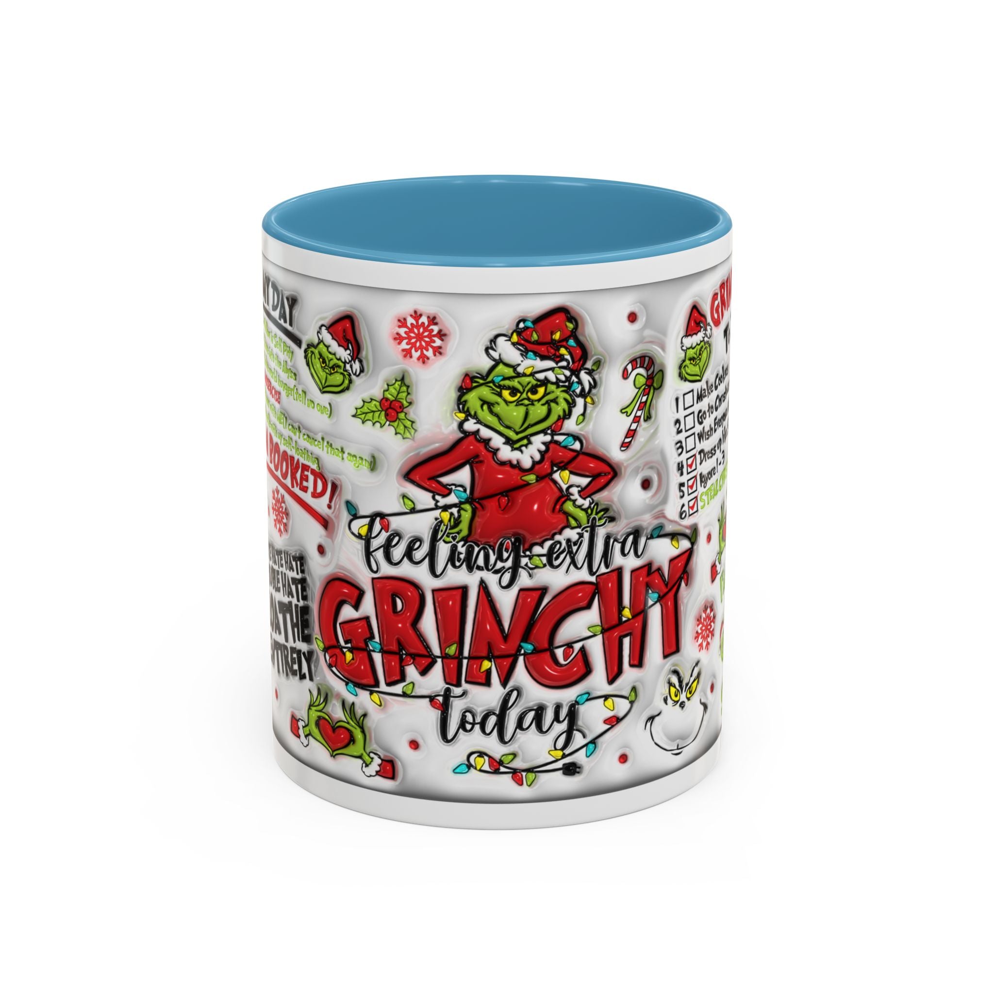 Grinchy Holiday Coffee Mug — "Feeling Extra Grinchy Today" Accent Mug (11/15oz)