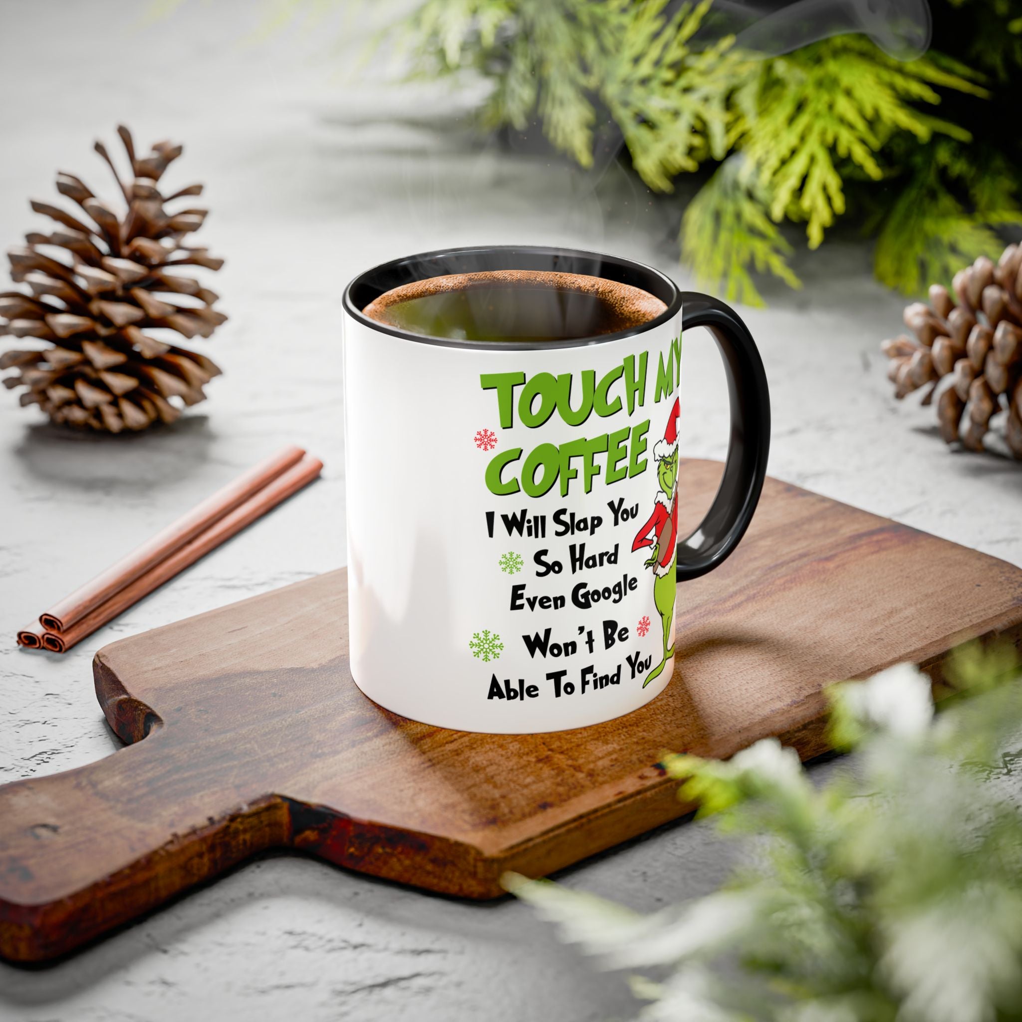 Colorful Grinch Coffee Mug - Fun Holiday Cup, Unique Gift, 11oz & 15oz Sizes, Perfect for Christmas, Funny Humor Mug, Coffee Lover's Delight