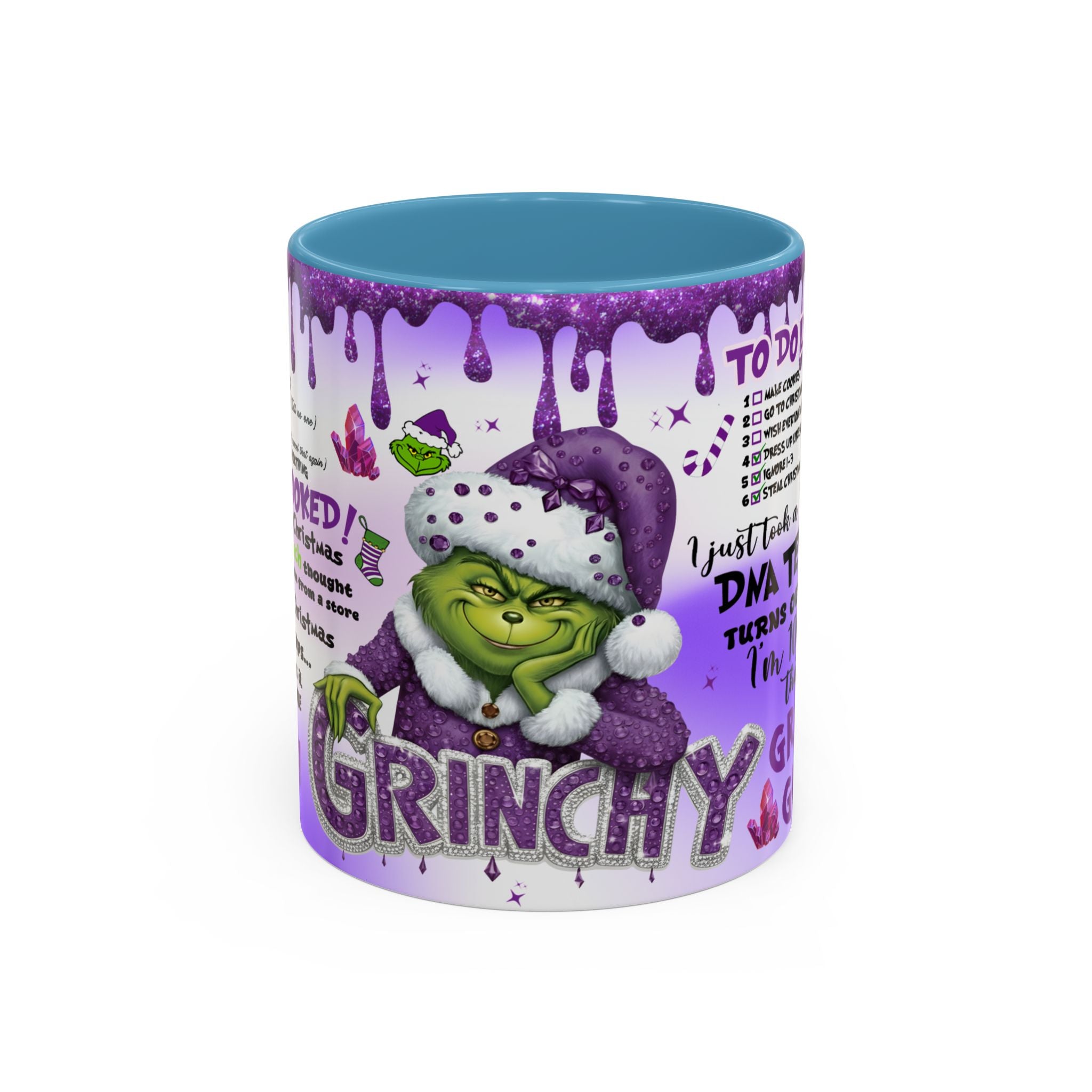 Grinchy Coffee Mug - Fun Holiday Mug, Christmas Gift, Office Decor, Grinch Lovers, DNA Test Humor