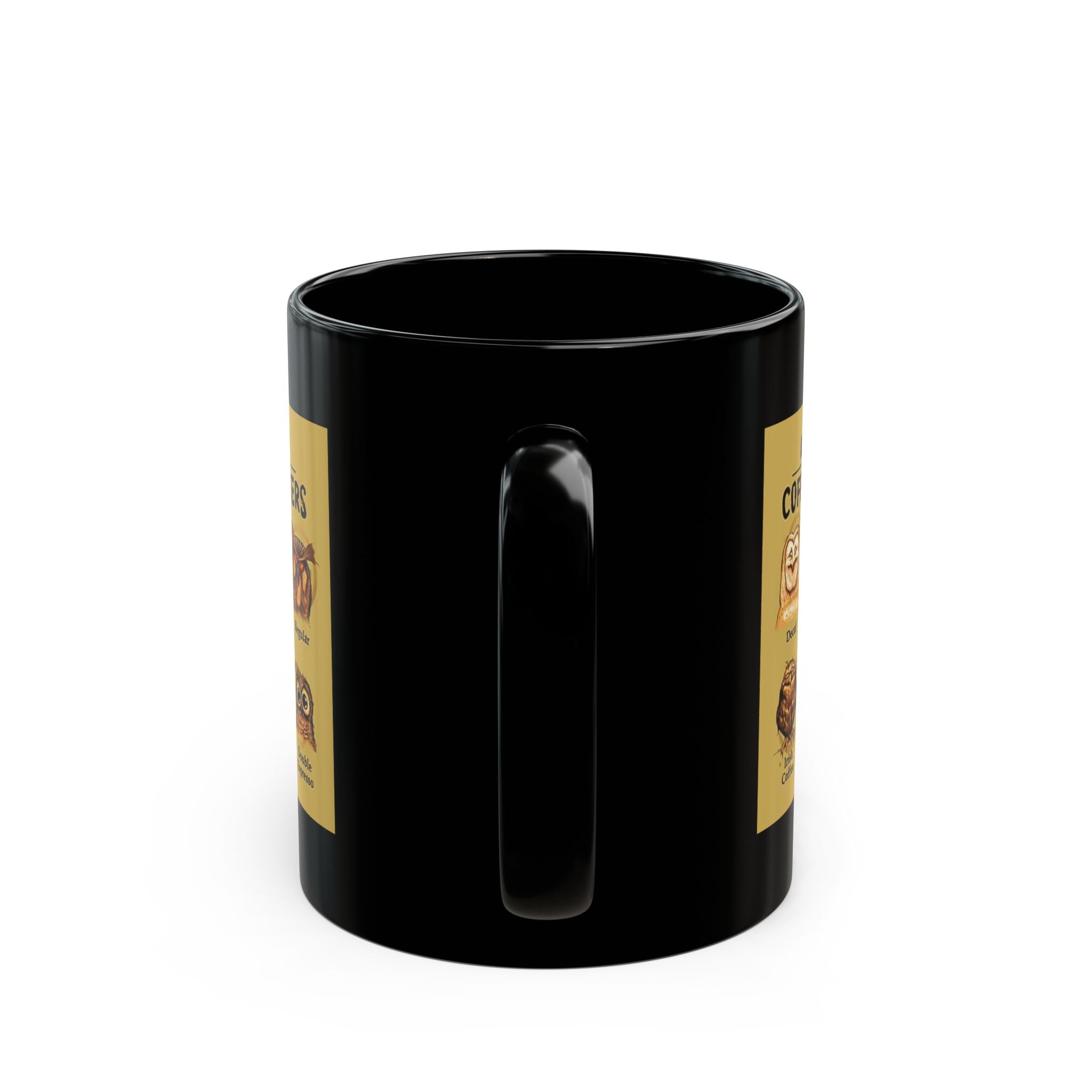 Coffee Lovers Mug, Funny Mug for Coffee Drinkers, Hoo Hoo Black Mug, Coffee Mug Gift, Coffee Fanatic Cup, Coffee Addict Present