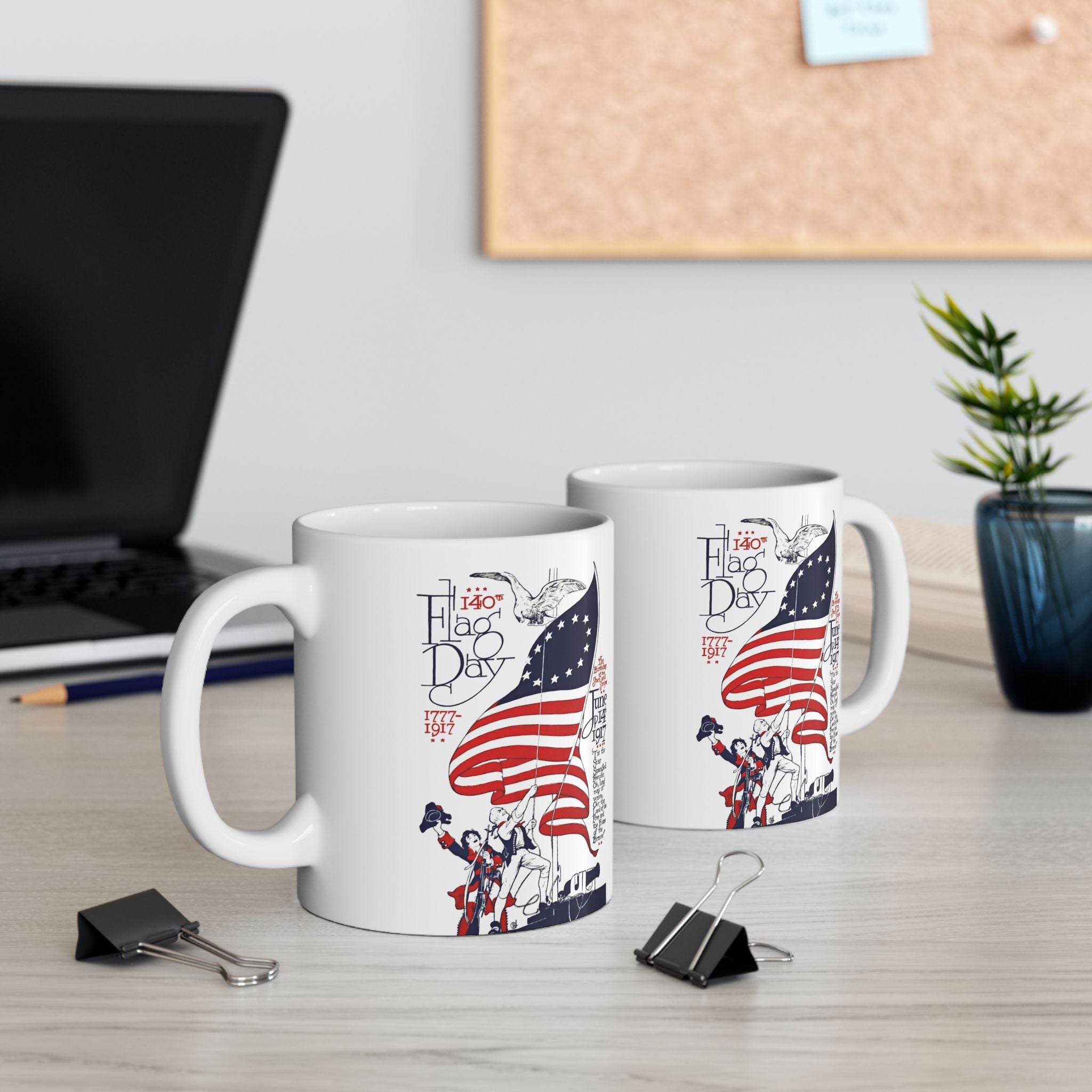 American Flag Day  Illustration Mug | Patriotic 11oz 15oz Ceramic