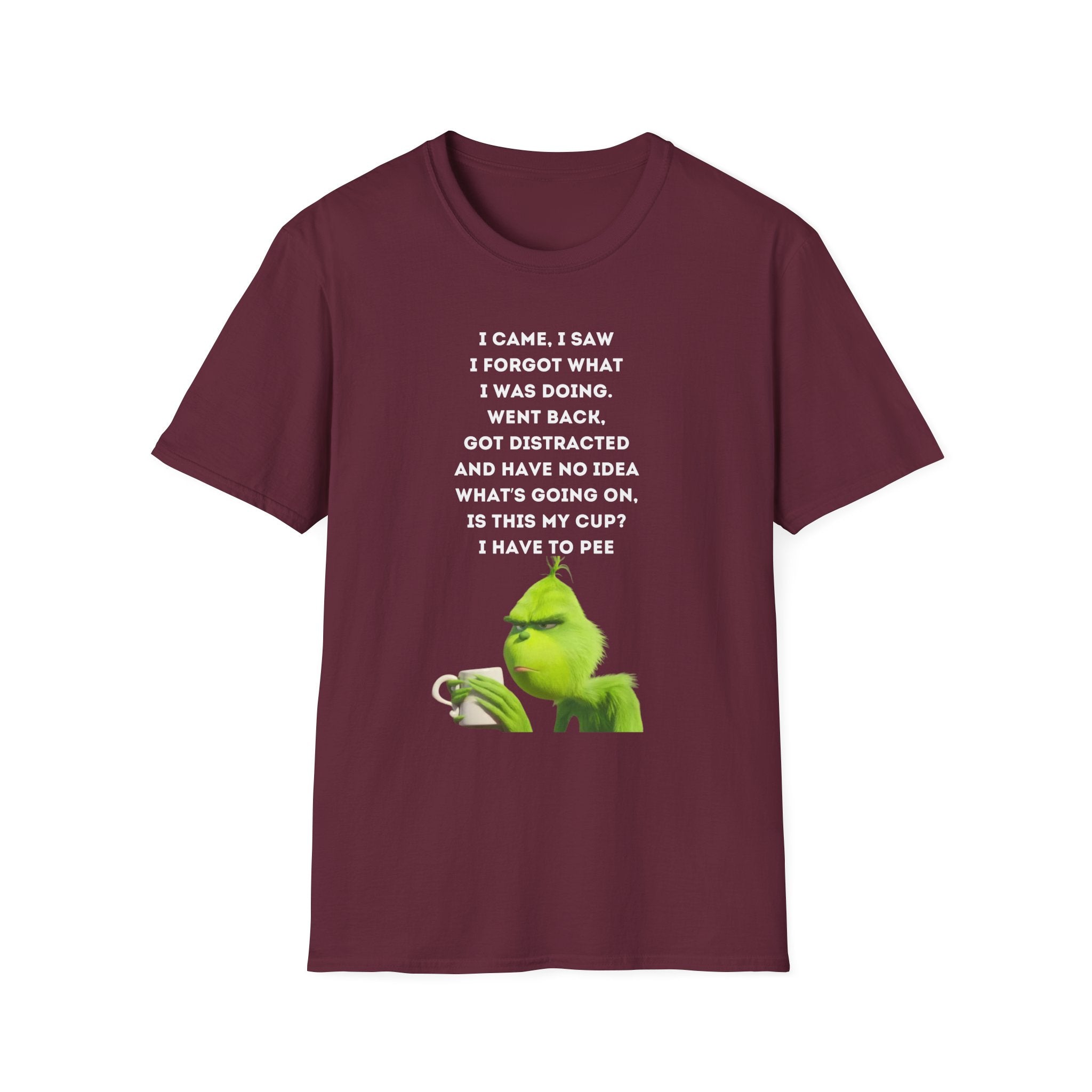 Forgetful Grinch Coffee T-Shirt | Funny Meme Holiday Tee