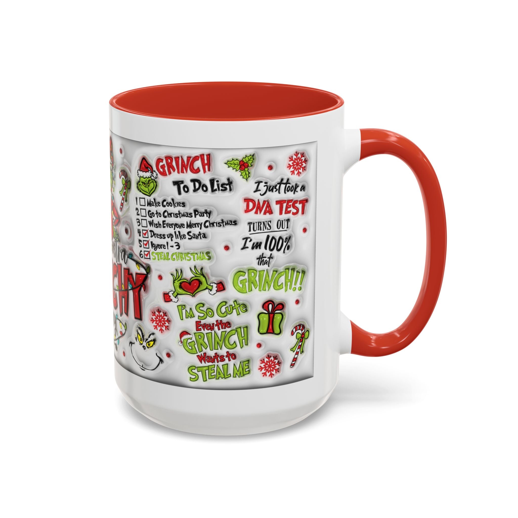 Grinchy Holiday Coffee Mug — "Feeling Extra Grinchy Today" Accent Mug (11/15oz)