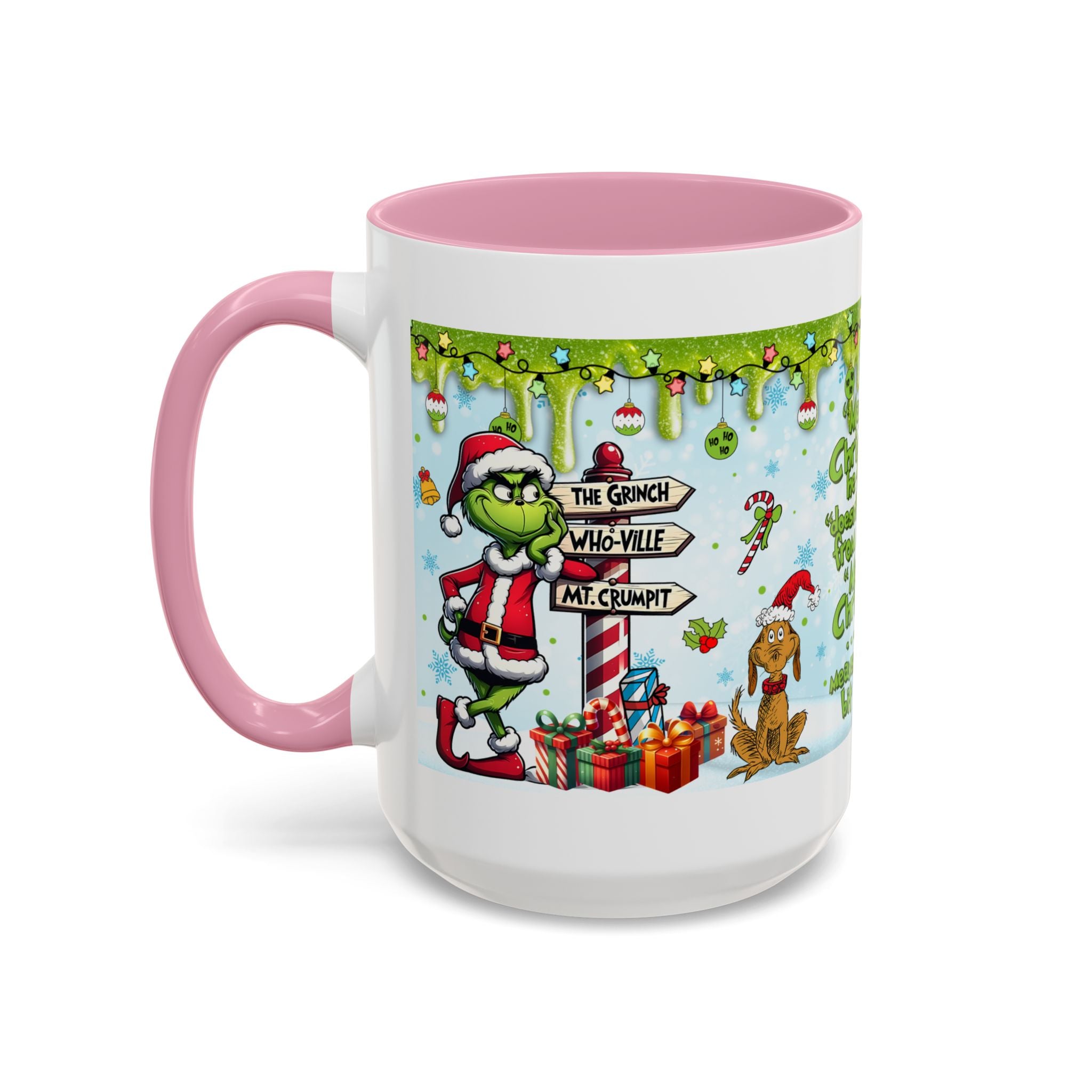 Grinch Christmas Mug | Colorful 11oz 15oz Ceramic Coffee Cup