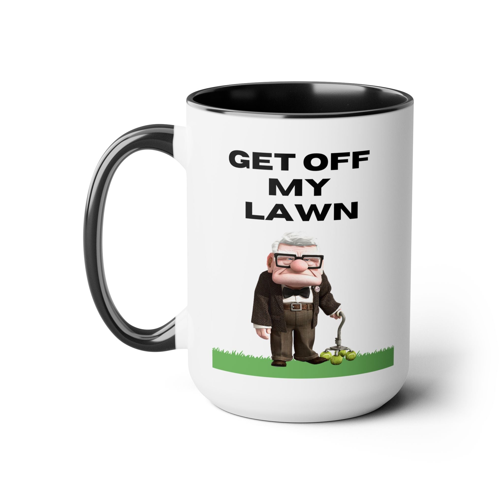 Get Off My Lawn Two-Tone Coffee Mugs, 15oz