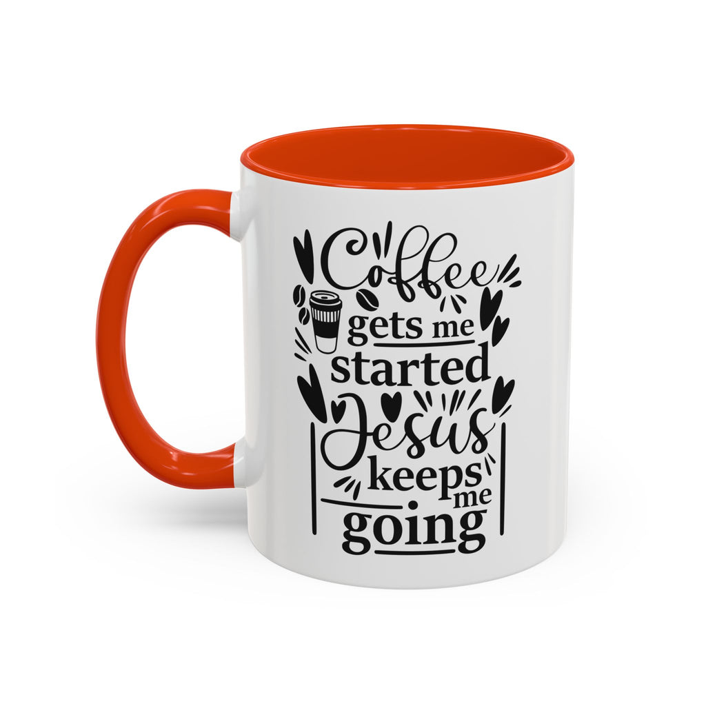 Faithful Morning Mug, Christian Coffee Cup, Religious Tea Mug, Jesus and Coffee Drinkware, Colorful Ceramic Mug