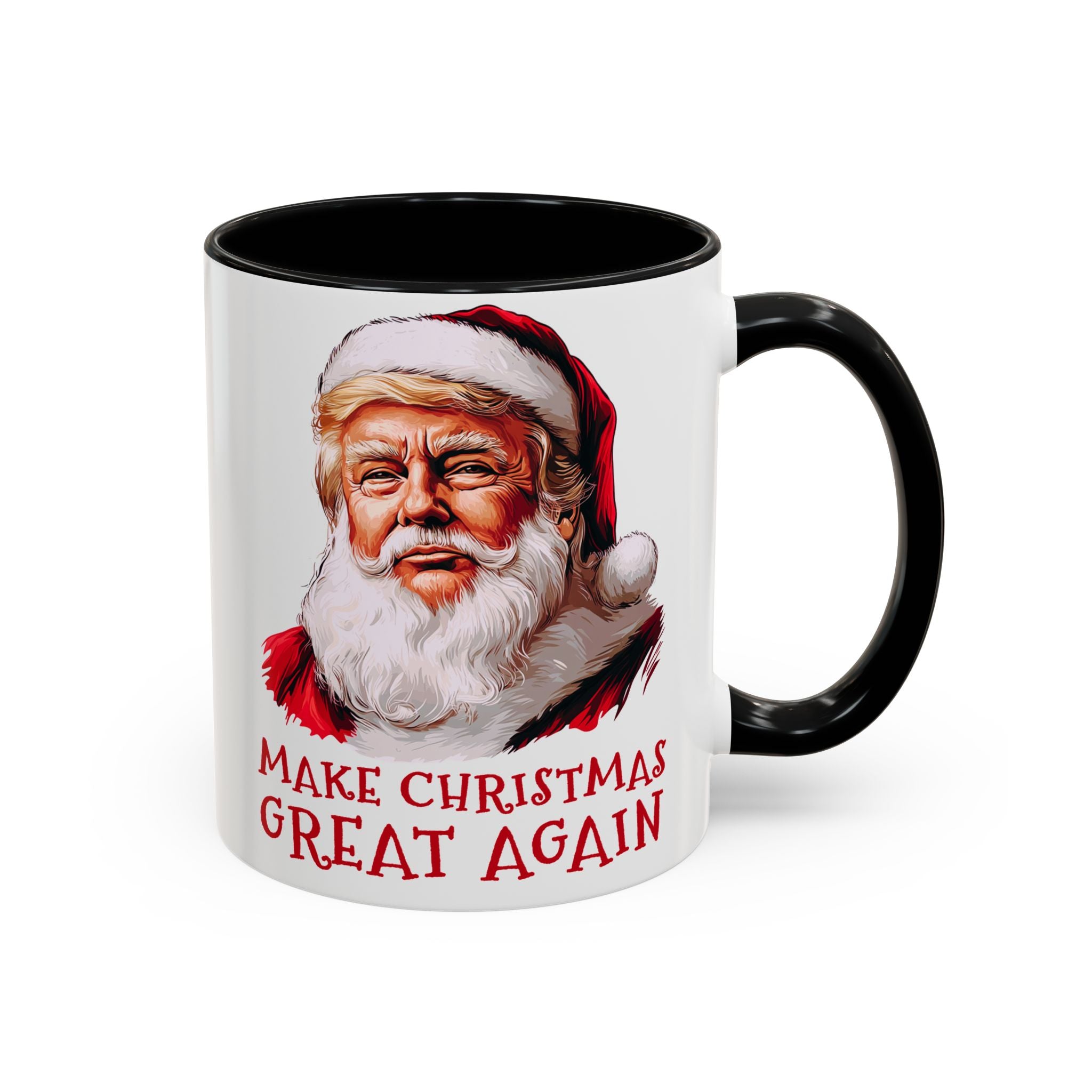 Santa Claus Trump Portrait Mug | Make Christmas Great Again, Holiday Coffee Mug