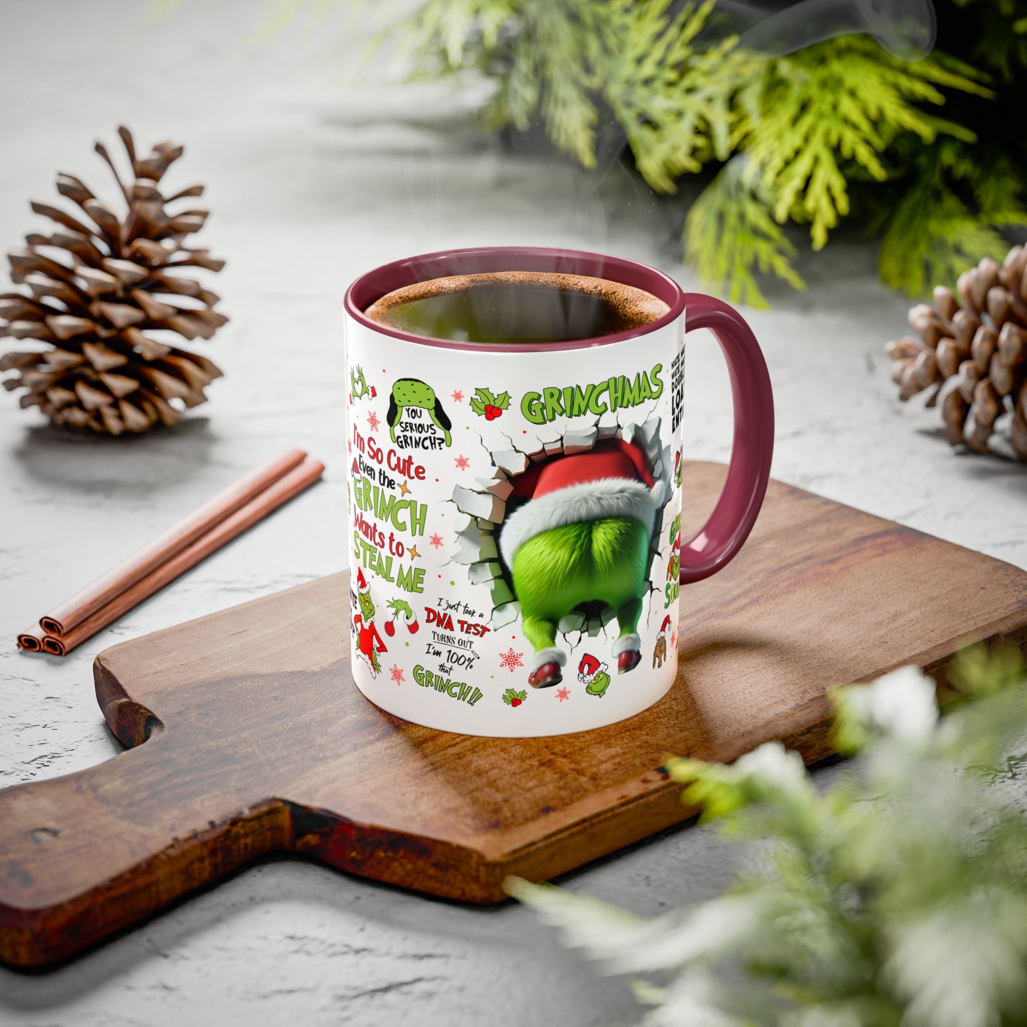 Colorful Grinch Mugs for Holiday Cheer, Funny Coffee Cups, Christmas Gift, Grinch Lovers, Festive Kitchen Decor