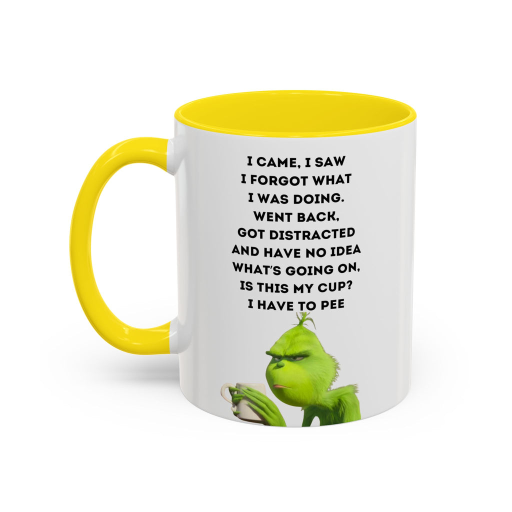 Grumpy Grinch Quote Accent Coffee Mug | Funny Holiday Coffee Cup