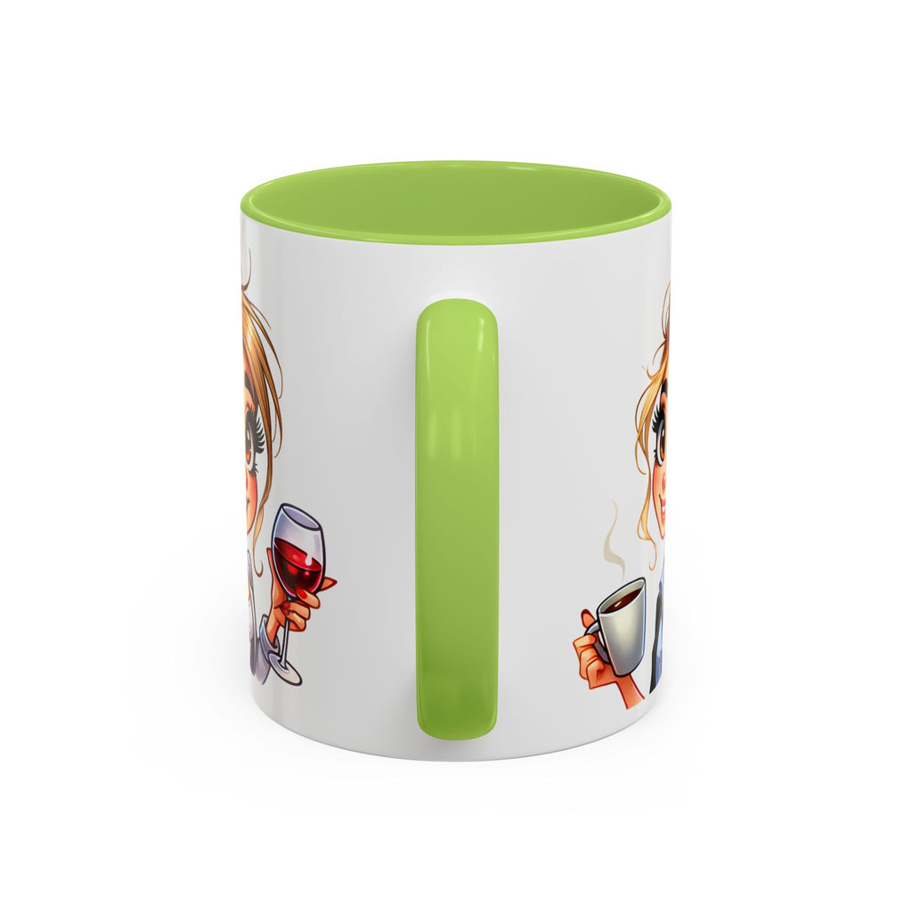 My Day Starts With Coffee and Ends With Wine Mug | Accent Coffee Mug