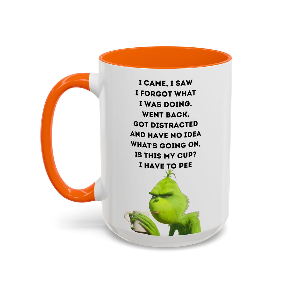 Grumpy Grinch Quote Accent Coffee Mug | Funny Holiday Coffee Cup