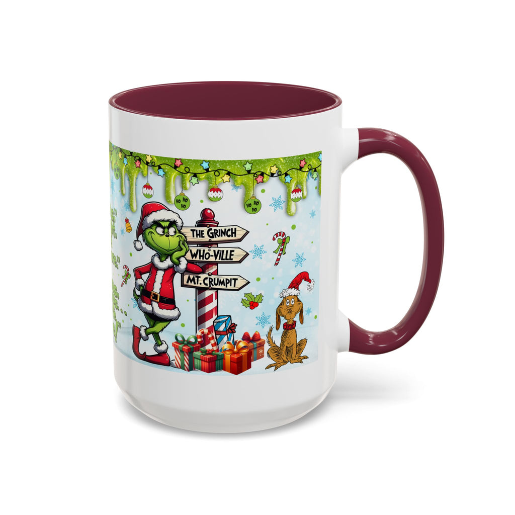 Grinch Christmas Mug | Colorful 11oz 15oz Ceramic Coffee Cup