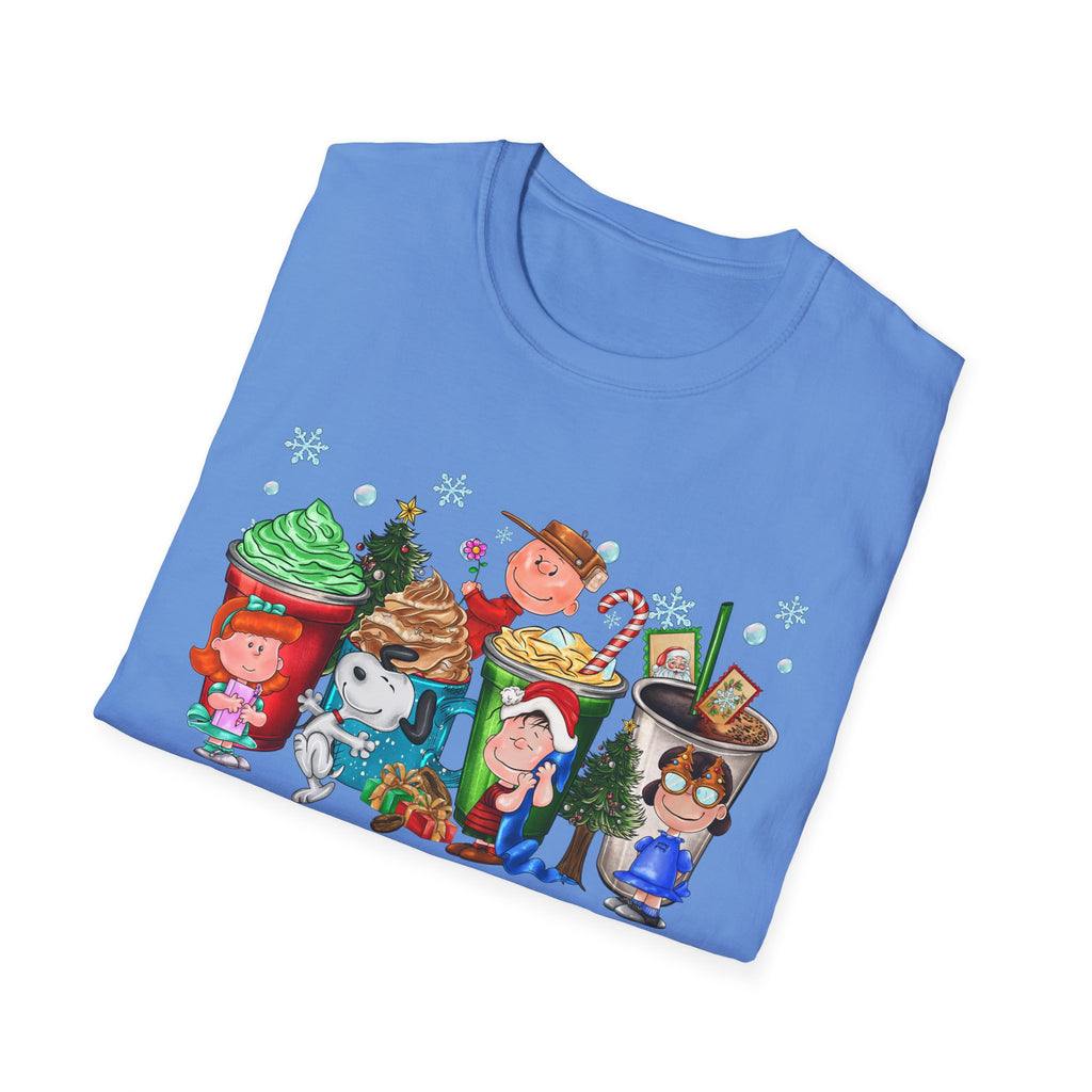 Holiday Cartoon Characters T-Shirt | Christmas Kids Crew Illustration