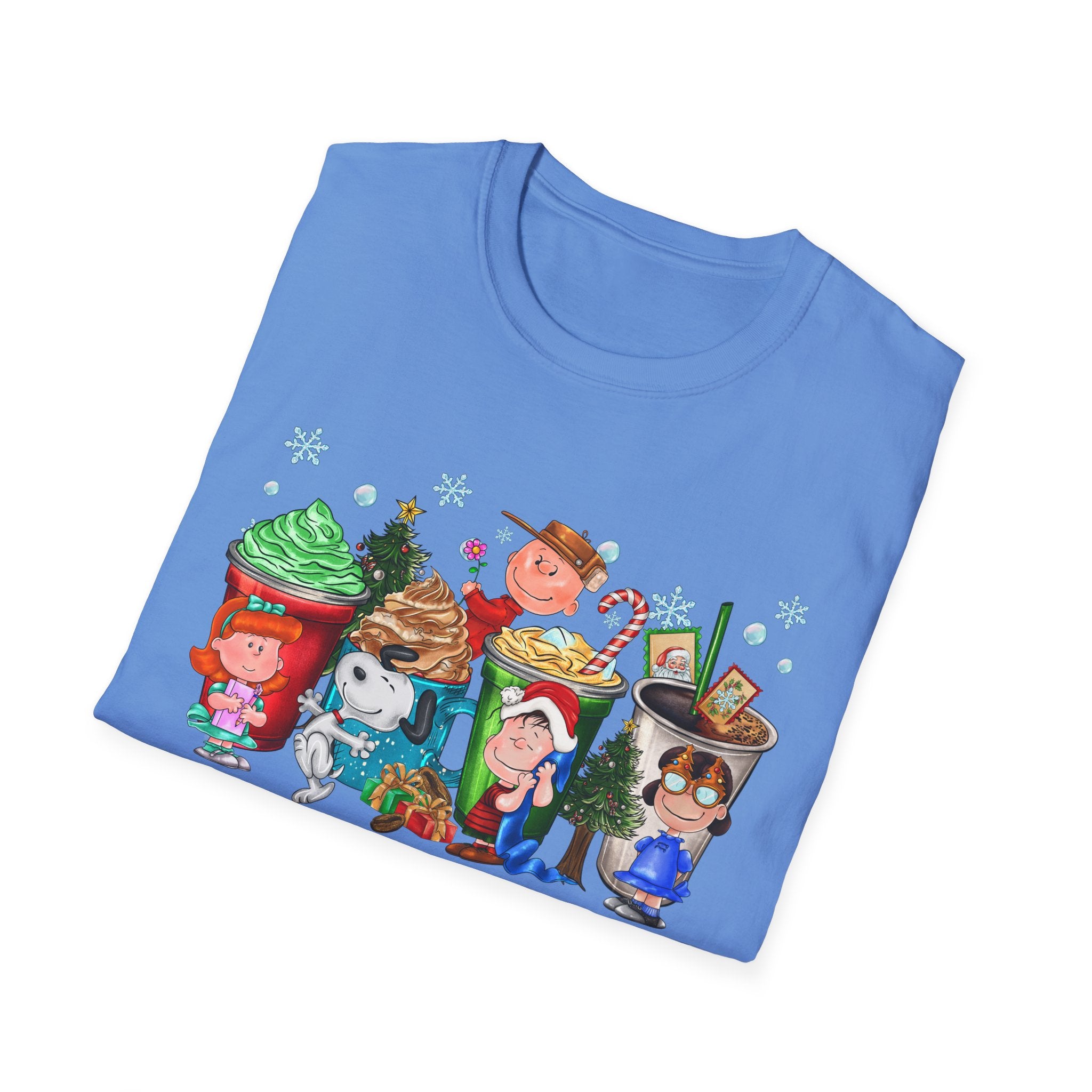 Holiday Cartoon Characters T-Shirt | Christmas Kids Crew Illustration