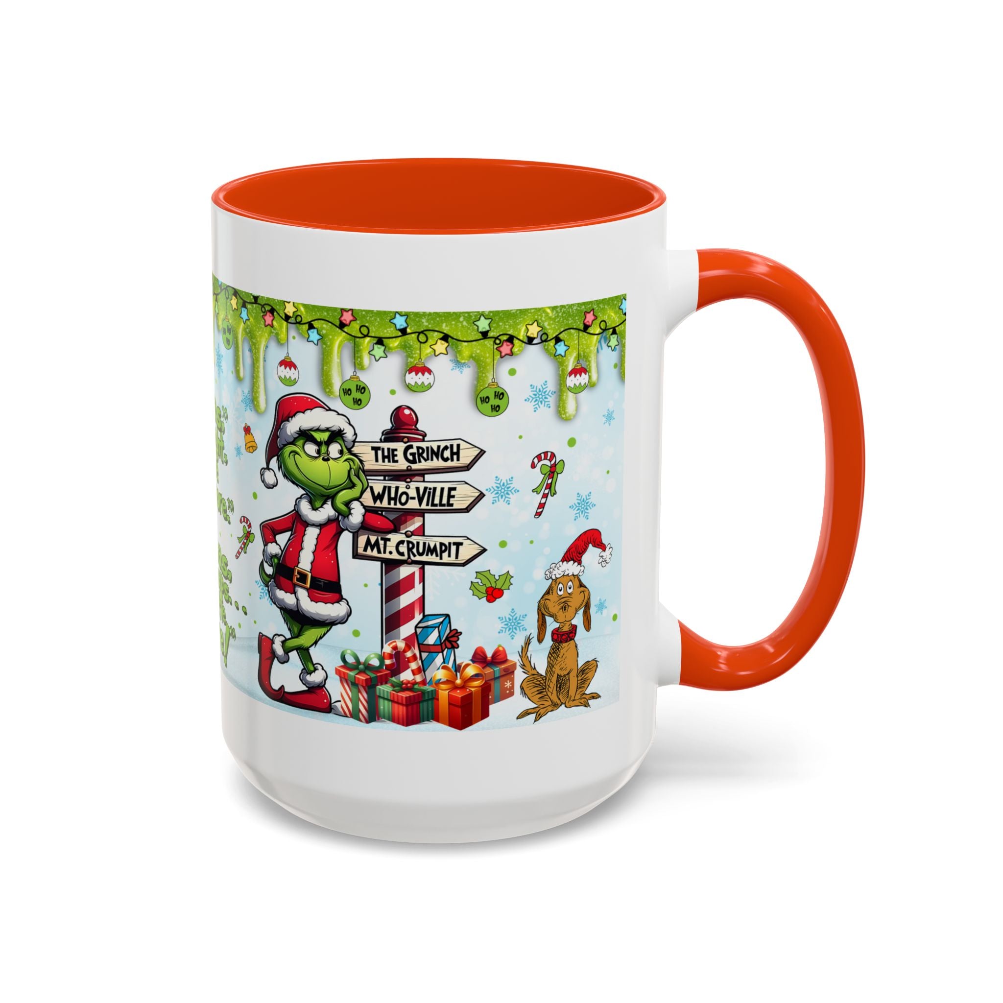 Grinch Christmas Mug | Colorful 11oz 15oz Ceramic Coffee Cup
